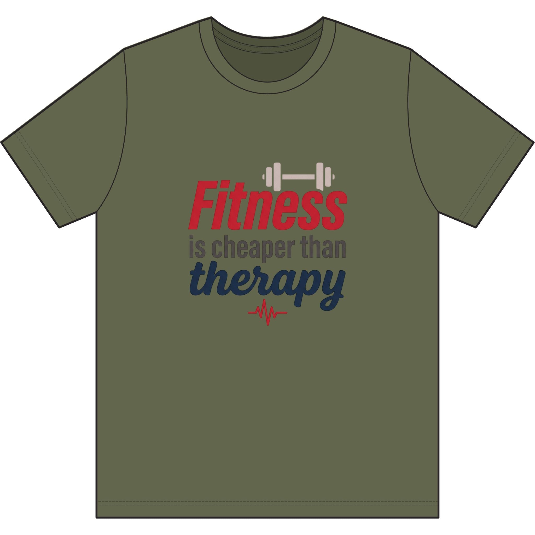 Fitness is Cheaper than Therapy Dri-Power 100% Polyester T-Shirt
