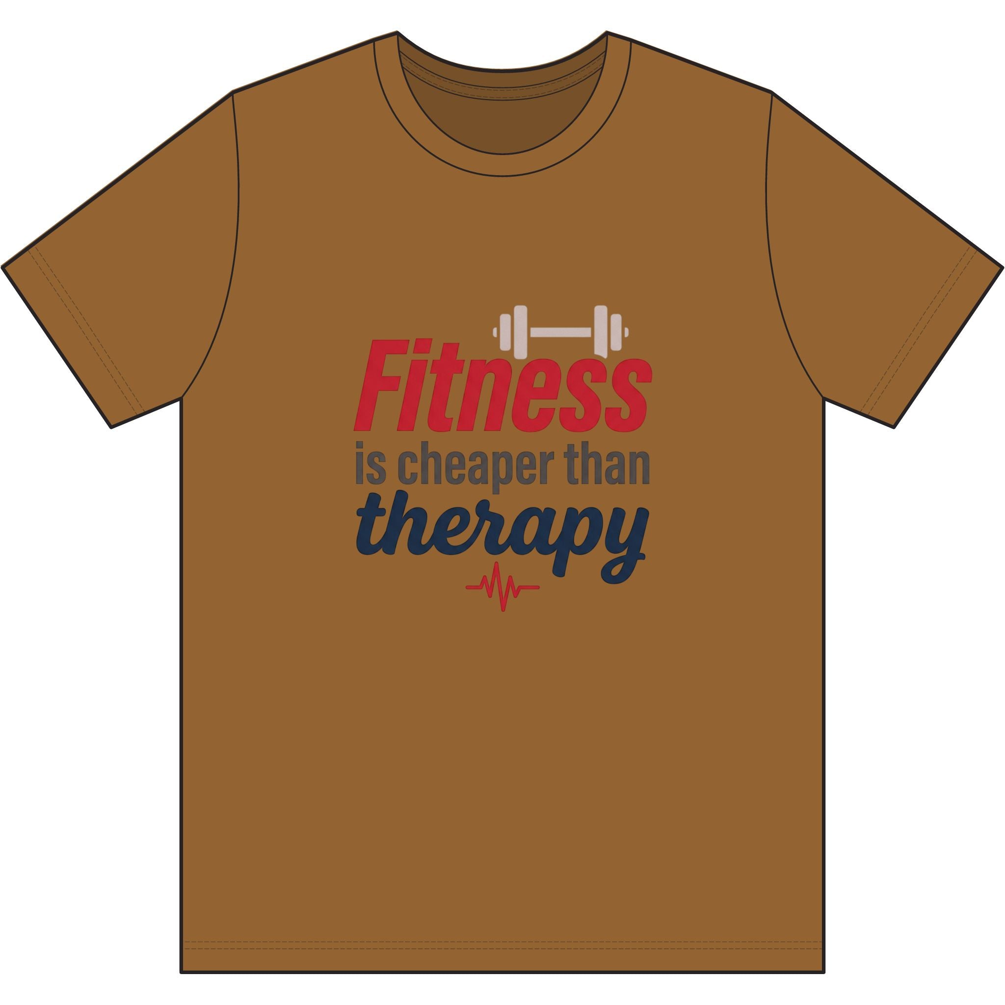 Fitness is Cheaper than Therapy Dri-Power 100% Polyester T-Shirt