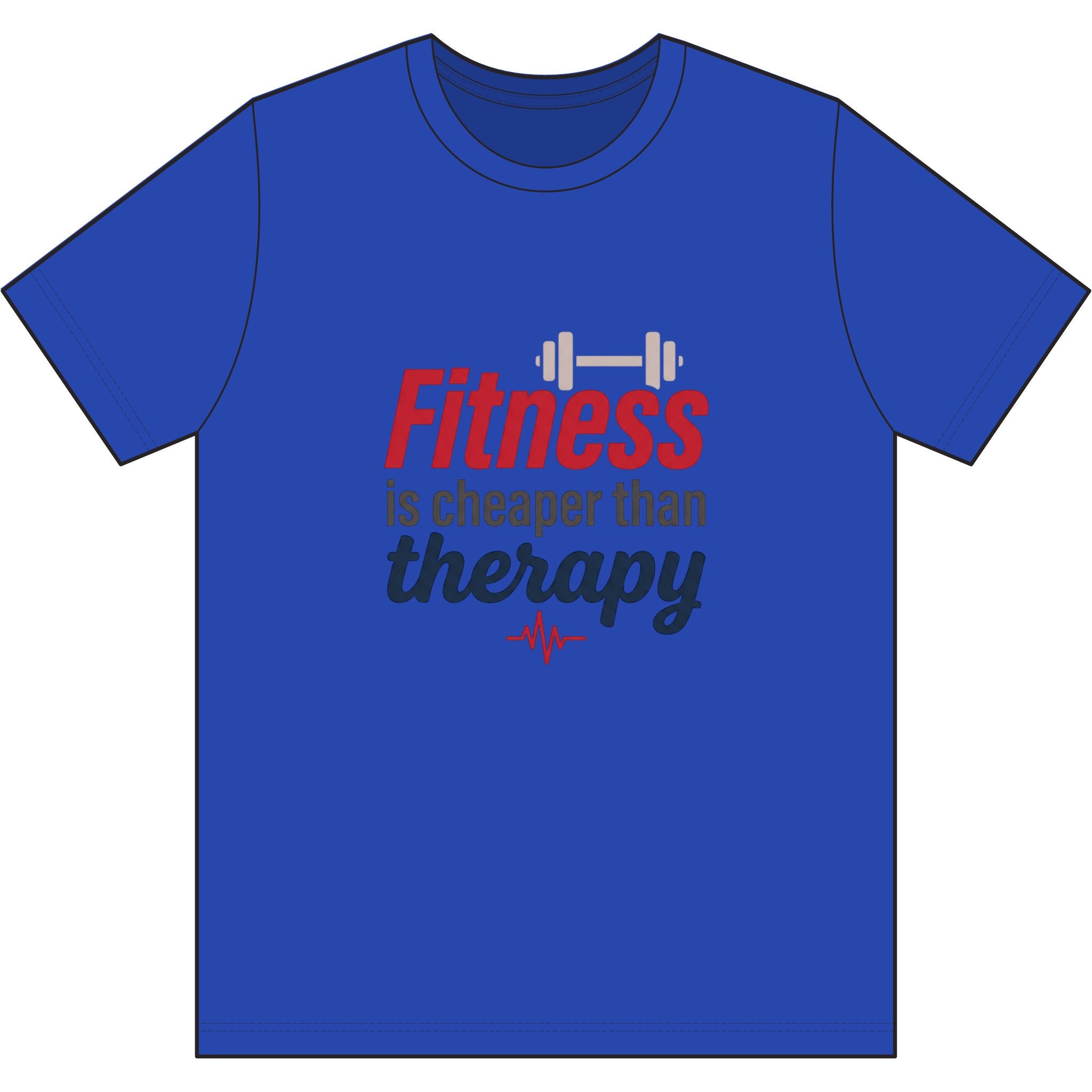 Fitness is Cheaper than Therapy Dri-Power 100% Polyester T-Shirt
