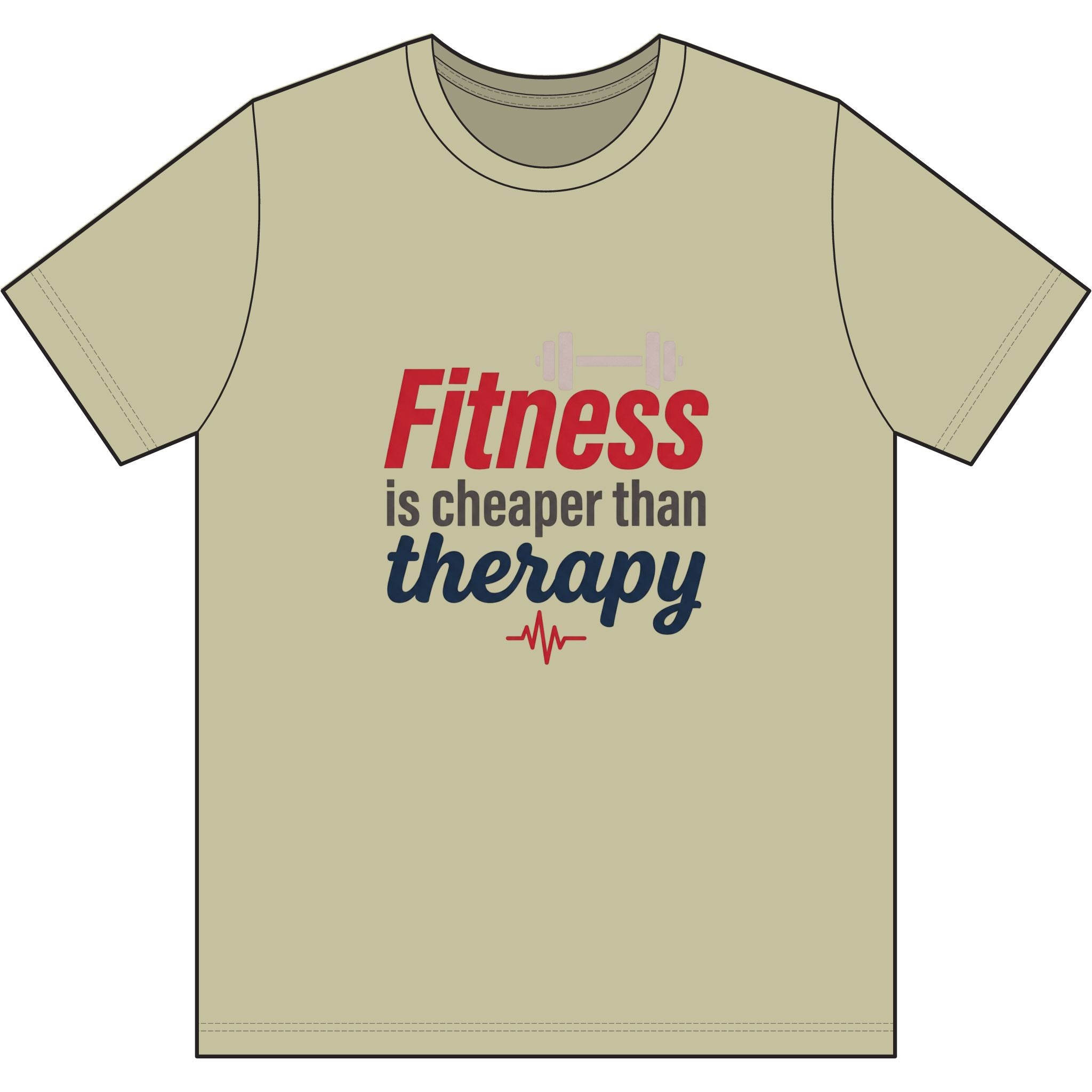 Fitness is Cheaper than Therapy Dri-Power 100% Polyester T-Shirt