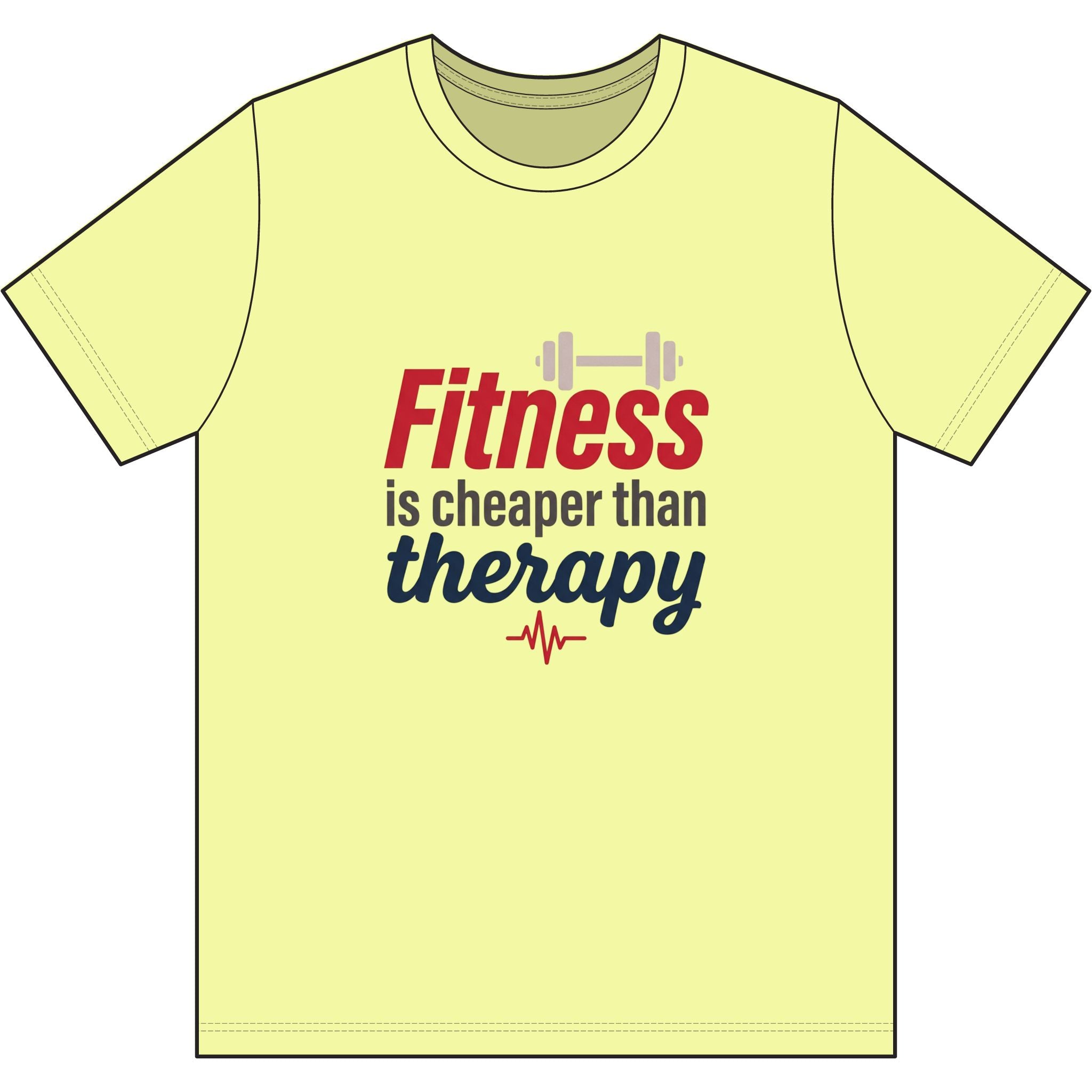 Fitness is Cheaper than Therapy Dri-Power 100% Polyester T-Shirt
