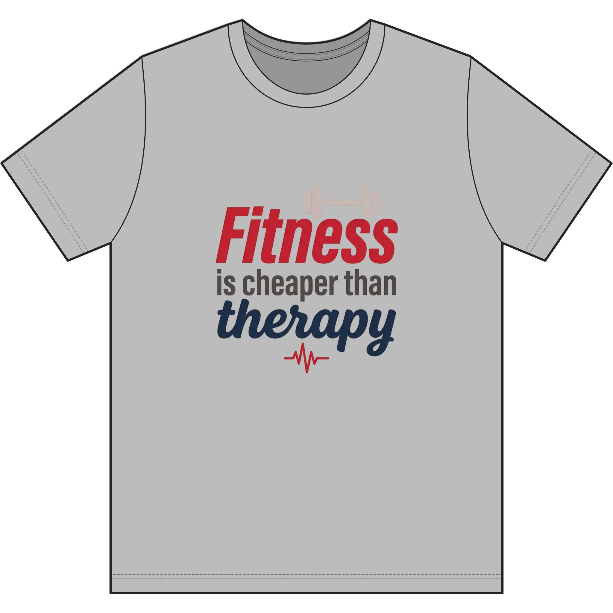 Fitness is Cheaper than Therapy Dri-Power 100% Polyester T-Shirt