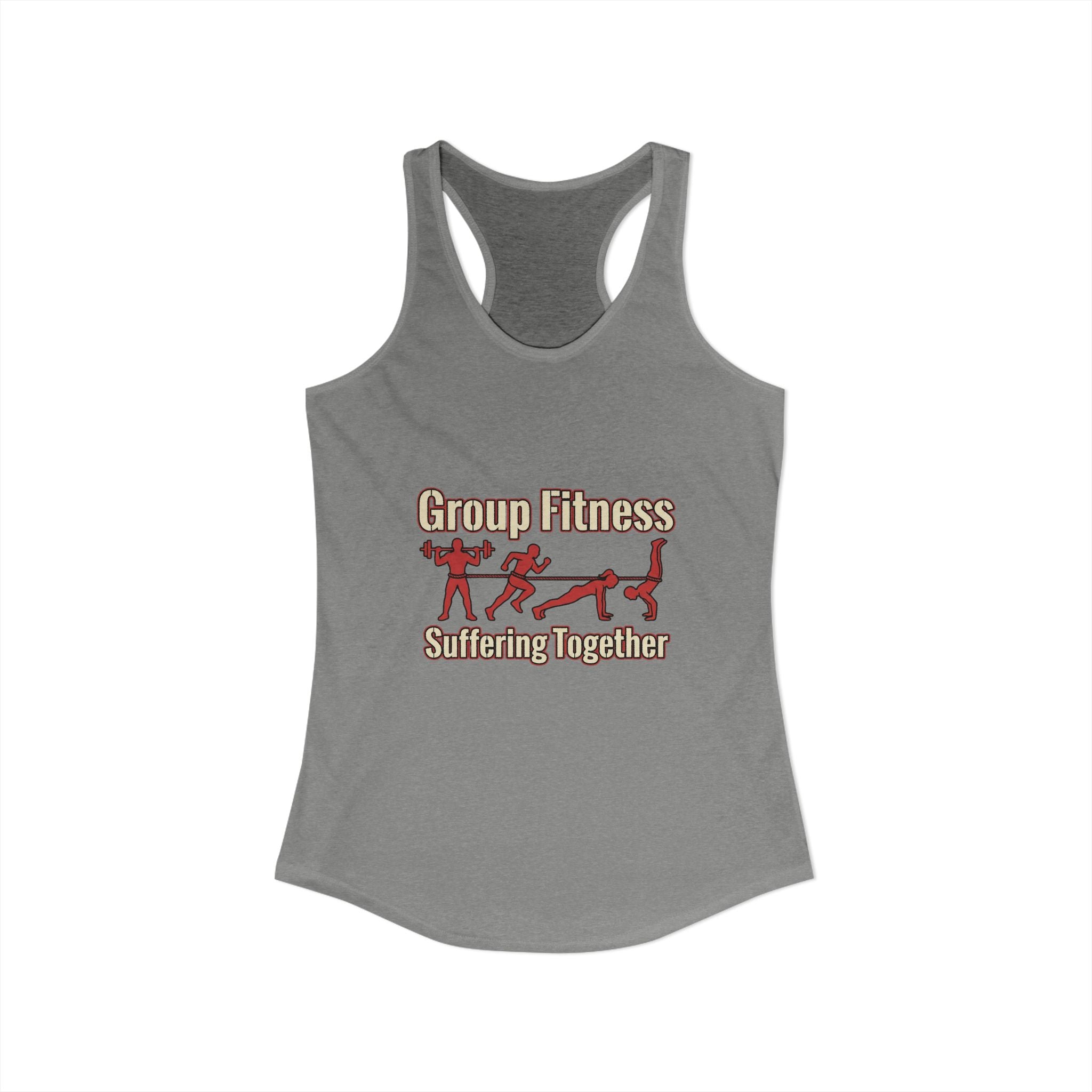 Group Fitness Suffering Together Women's Ideal Racerback Tank