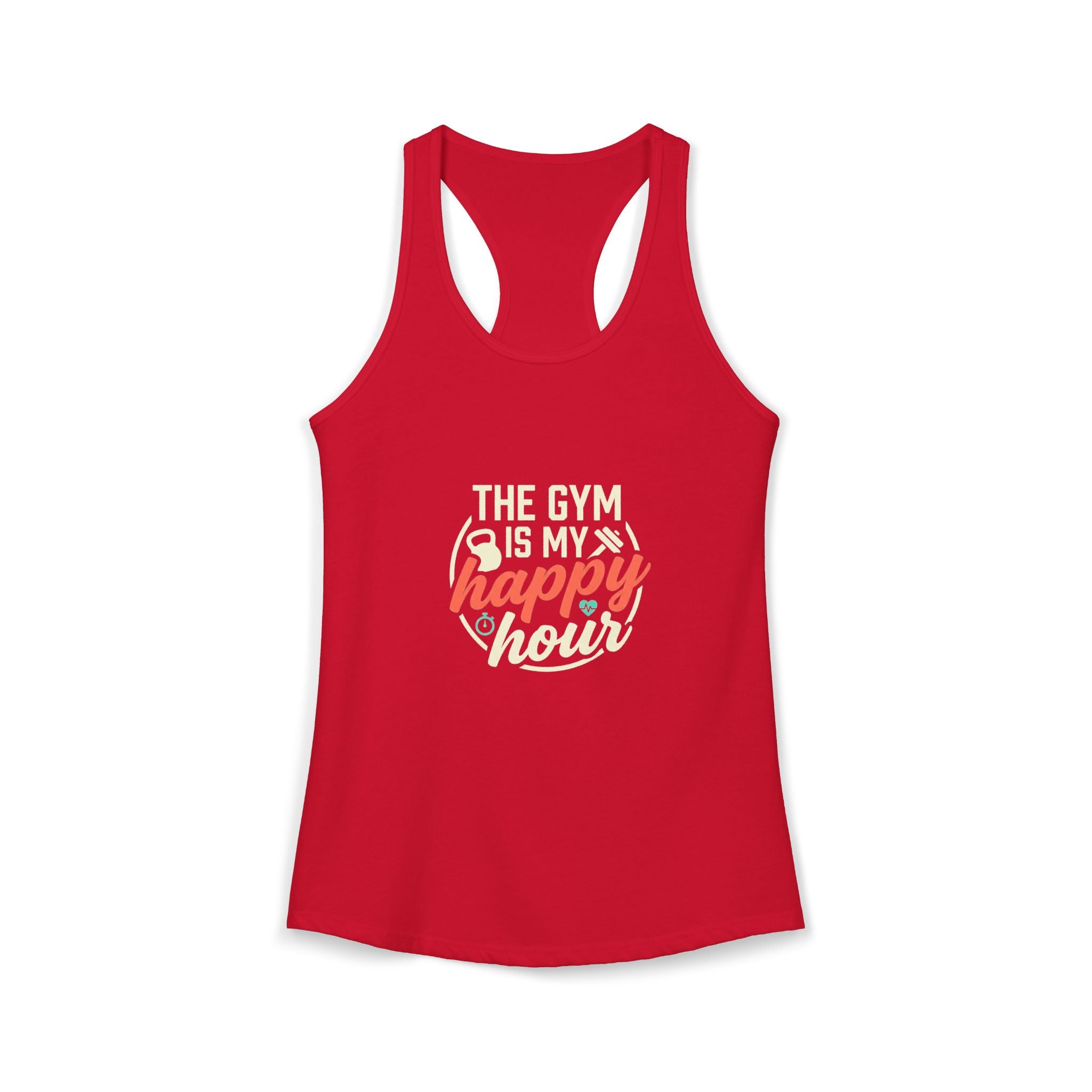 The Gym is My Happy Hour Women's Ideal Racerback Tank