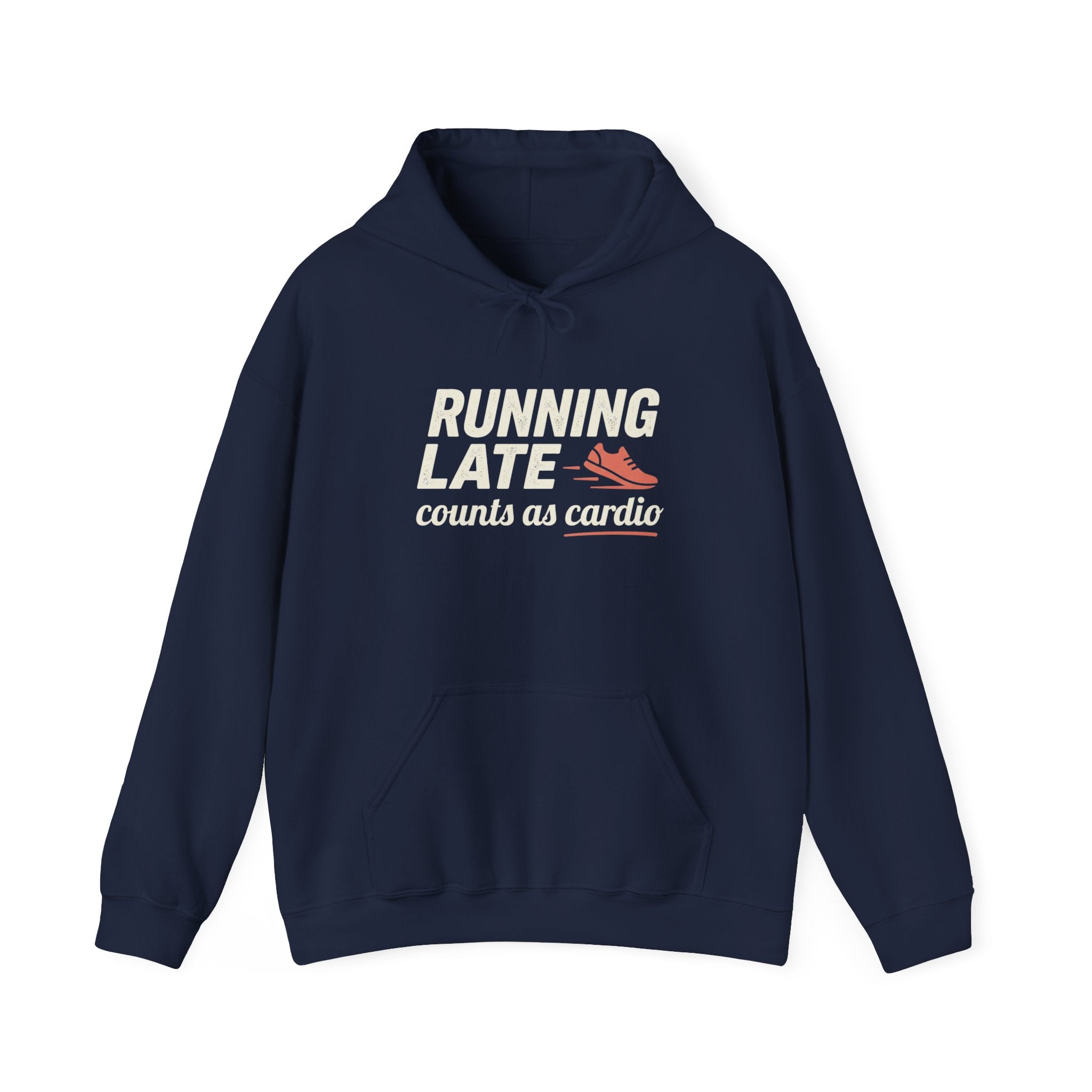Running Late Counts as Cardio Unisex Heavy Blend™ Hooded Sweatshirt