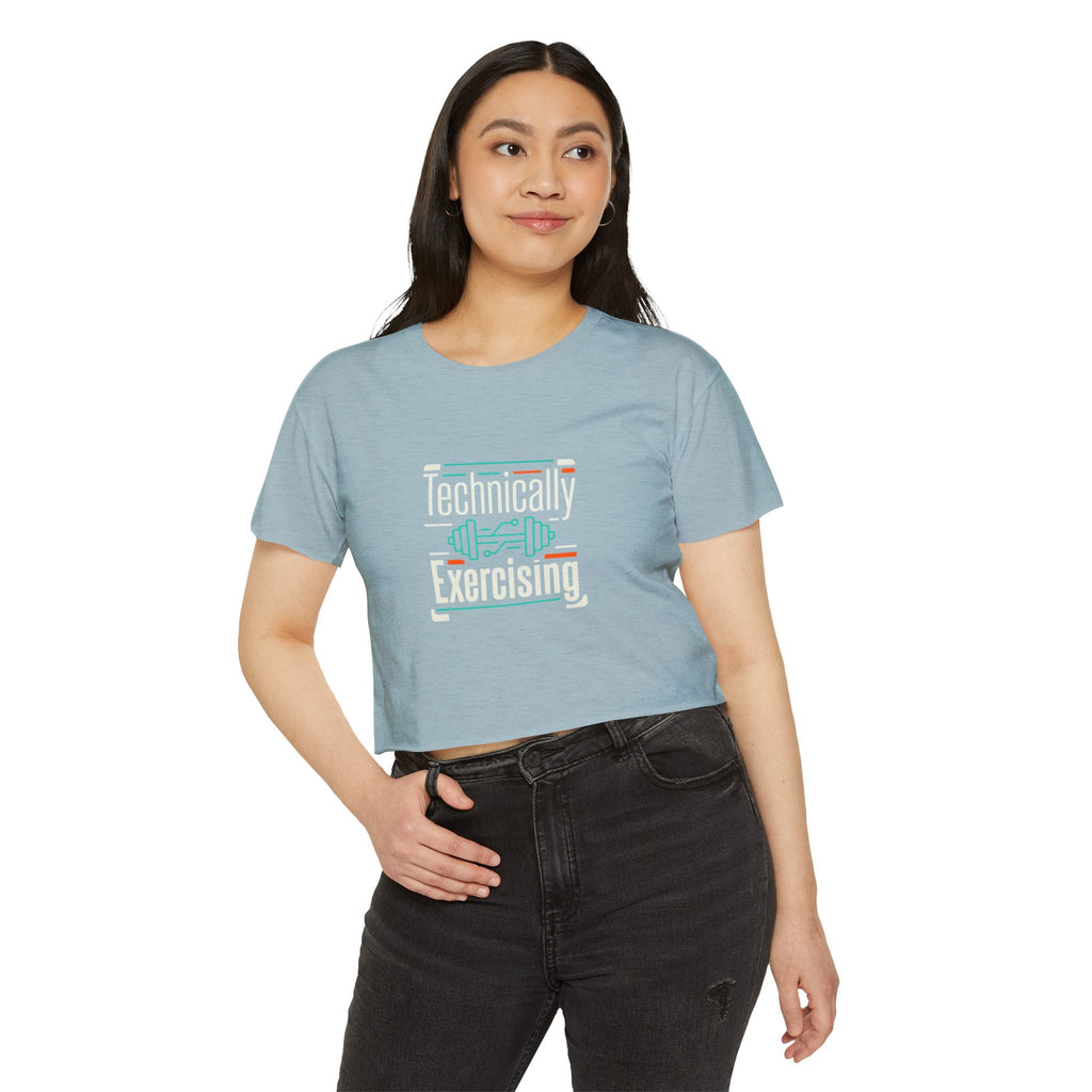 Technically Exercising Women's Festival Crop Top