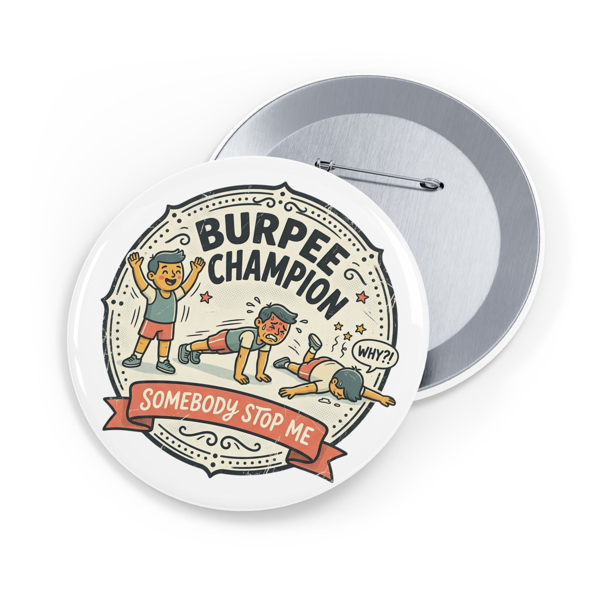 Burpee Champion Round Pins