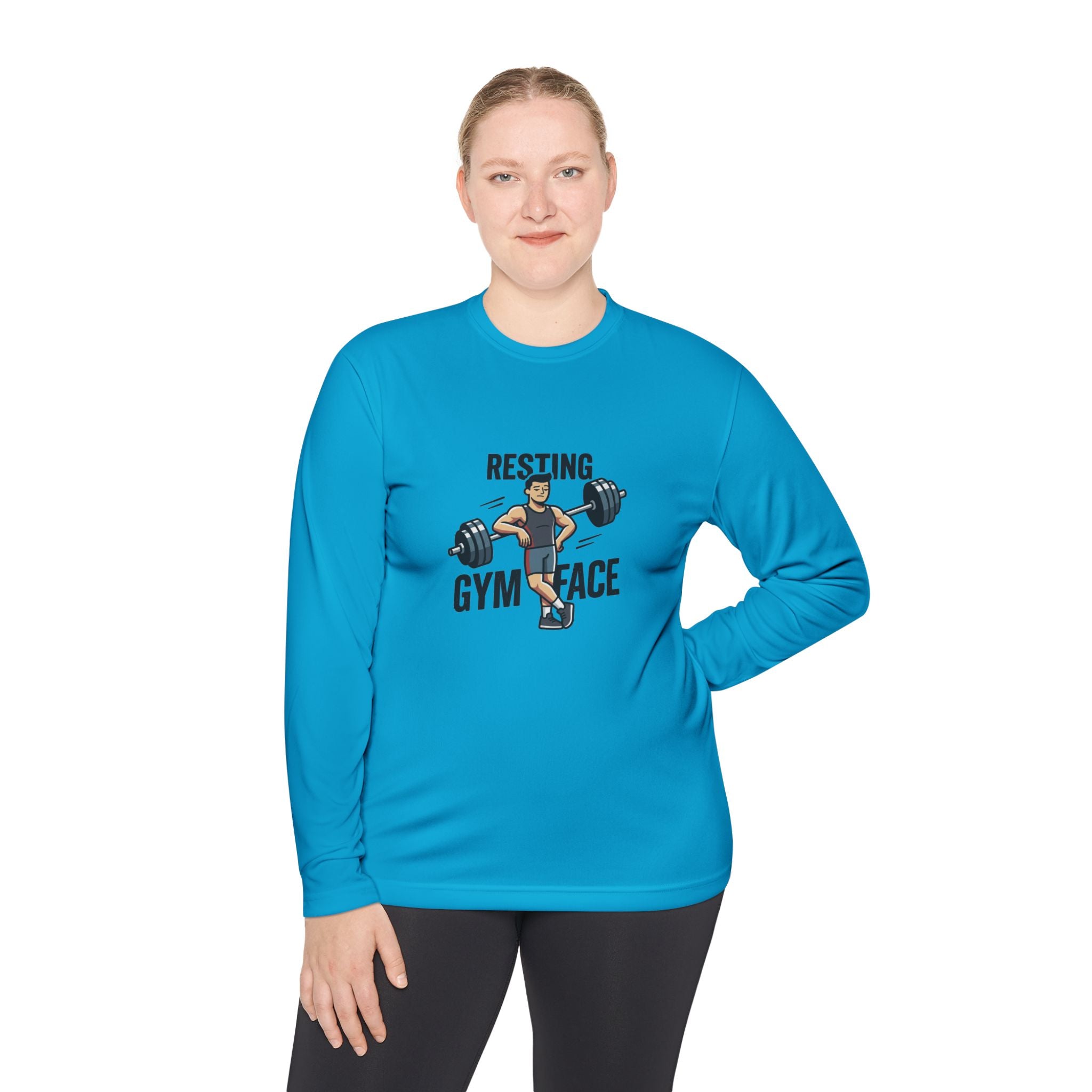 Resting Gym Face Unisex Lightweight Long Sleeve Tee
