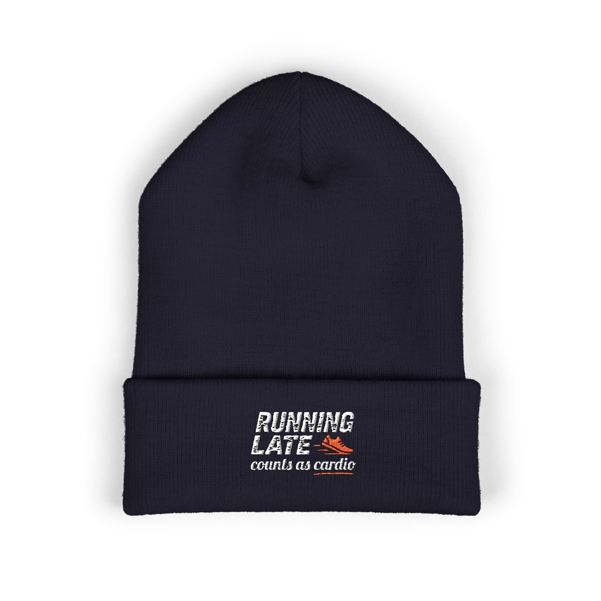 Running Late Counts as Cardio Classic Cuffed Beanie (Embroidery)