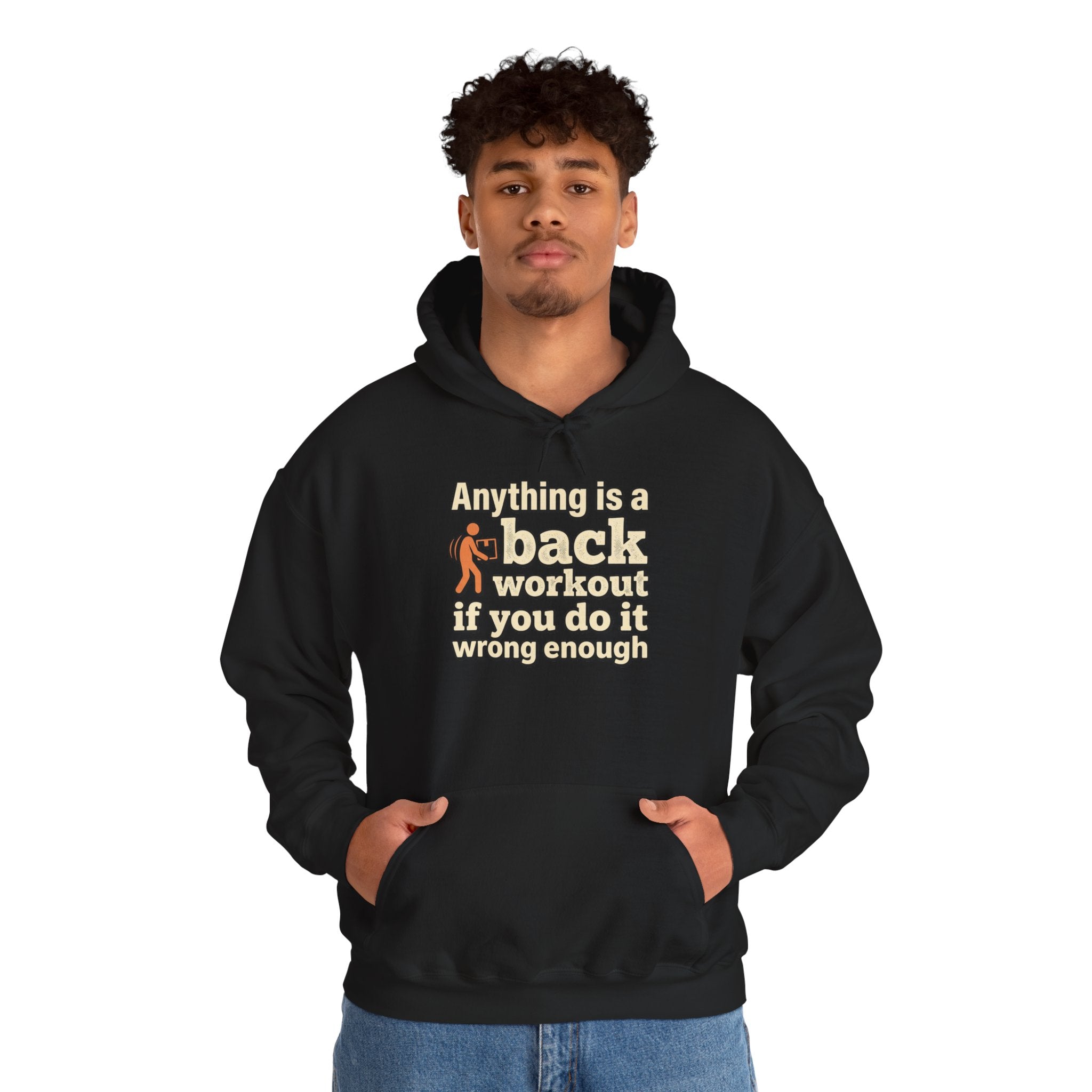Anything is a Back Workout Unisex Heavy Blend™ Hooded Sweatshirt