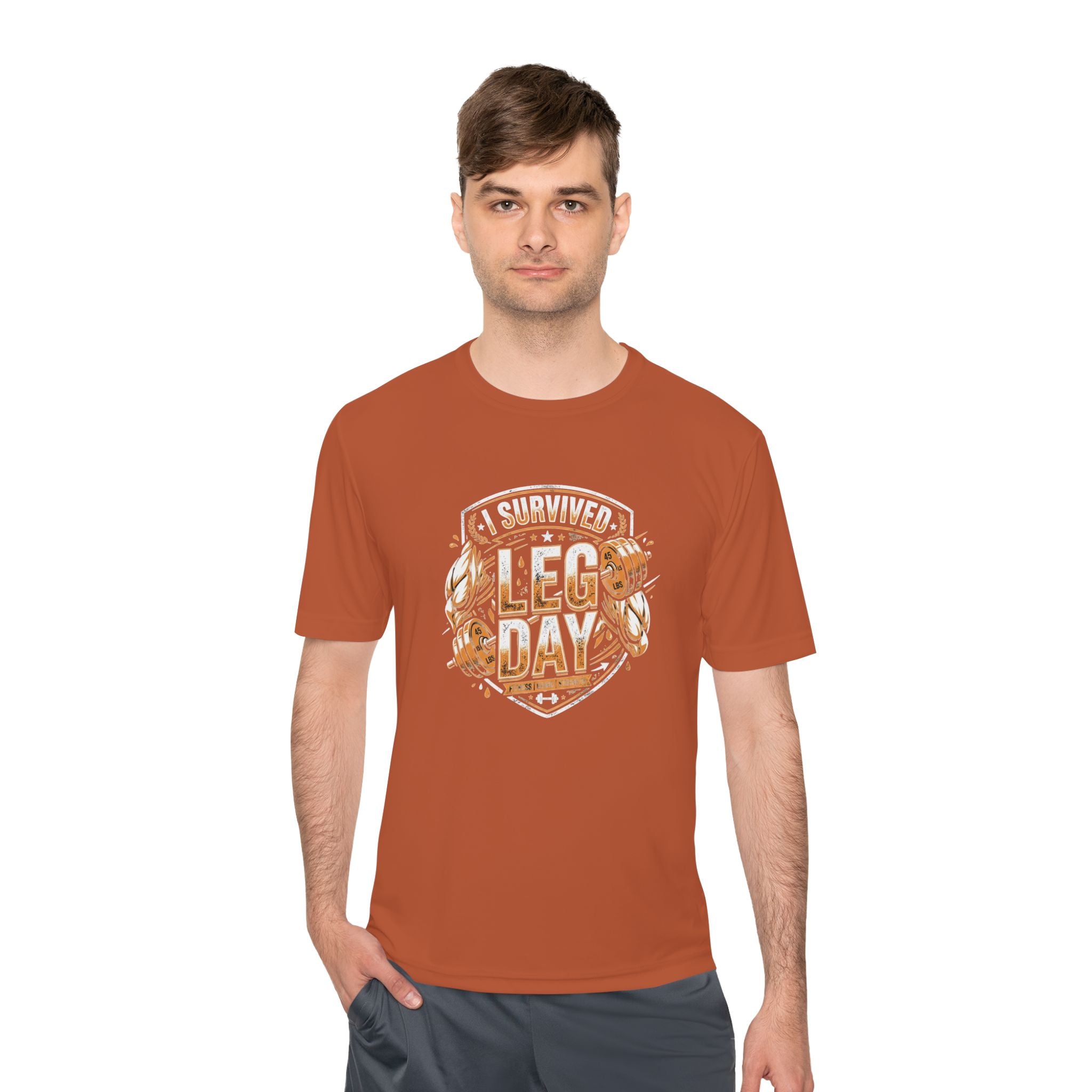 I Survived Leg Day Unisex Moisture Wicking Tee