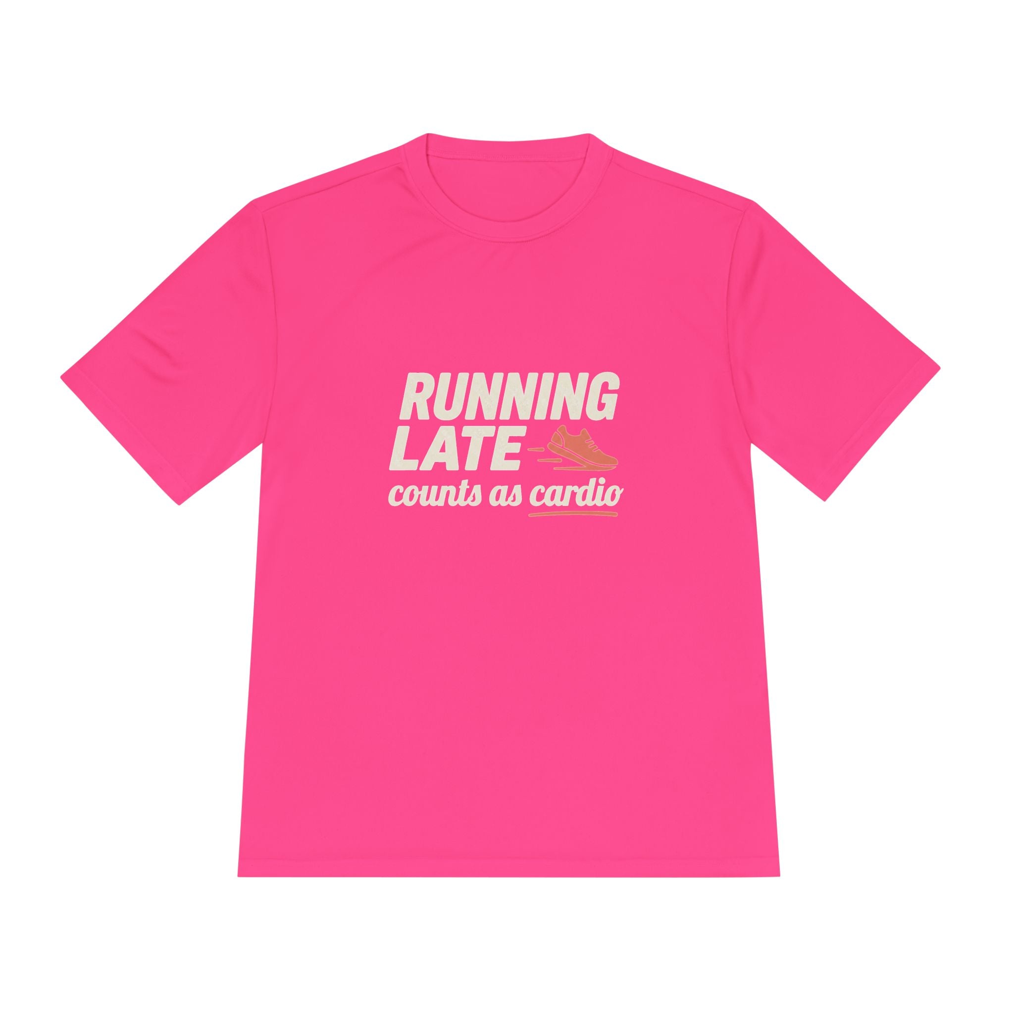 Running Late Counts as Cardio Unisex Moisture Wicking Tee