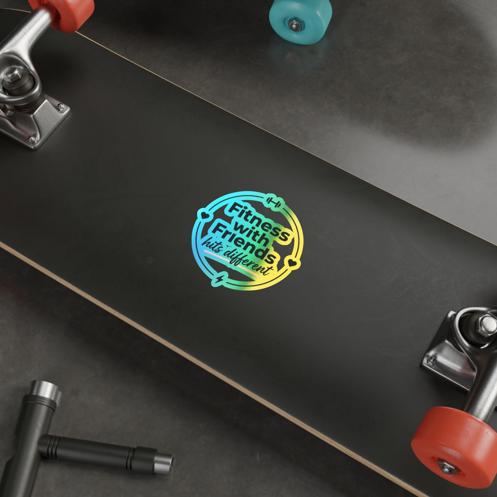 Fitness with Friends Holographic Die-cut Stickers