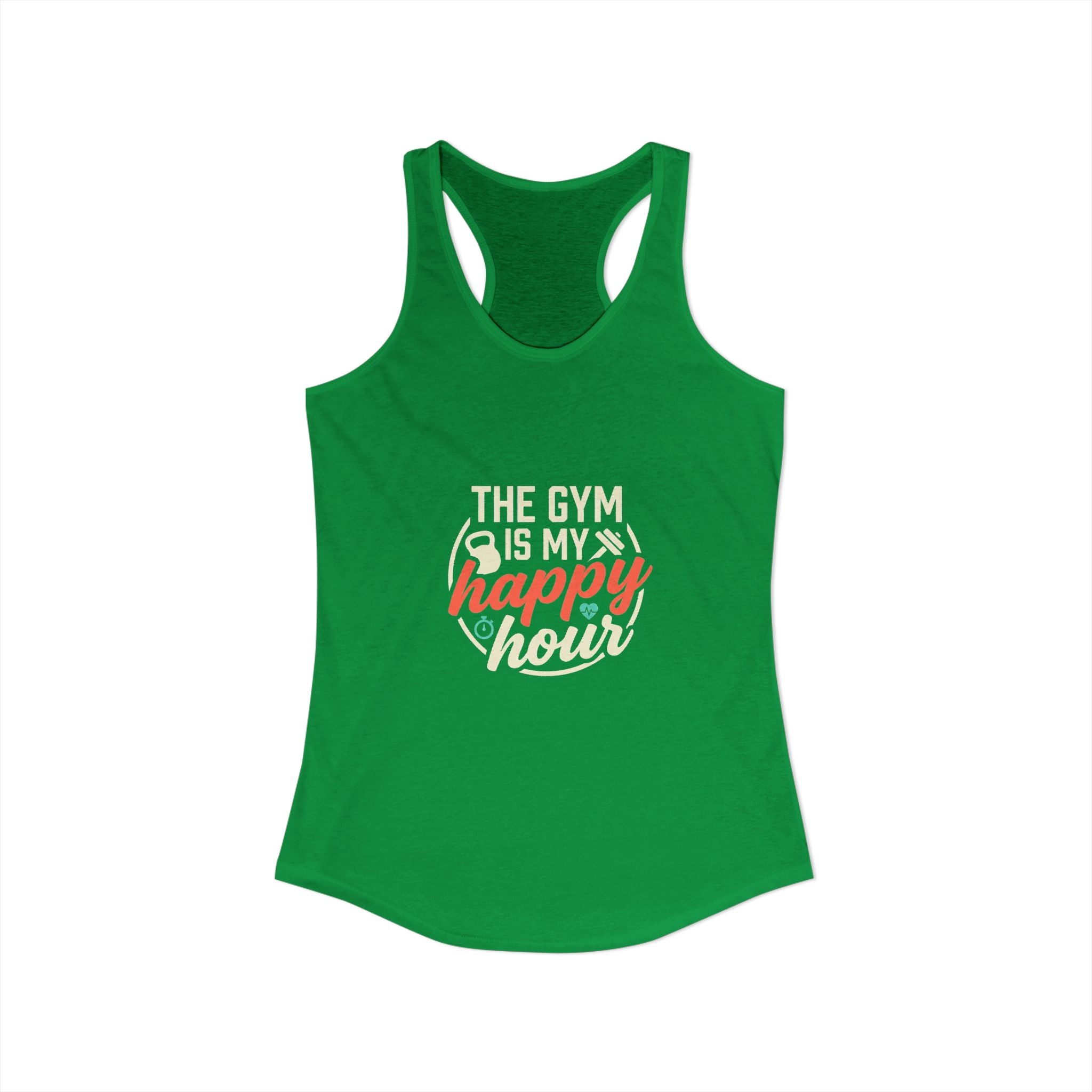 The Gym is My Happy Hour Women's Ideal Racerback Tank