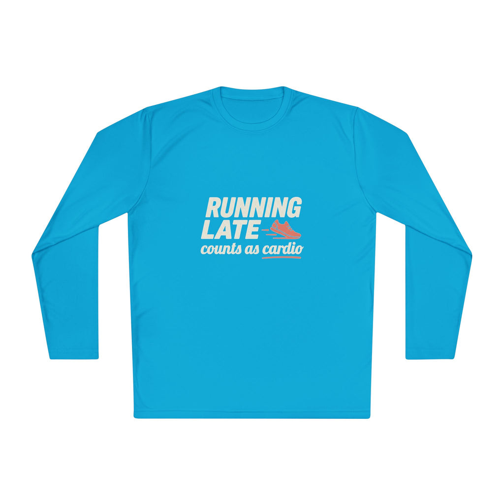 Running Late Counts as Cardio Unisex Lightweight Long Sleeve Tee