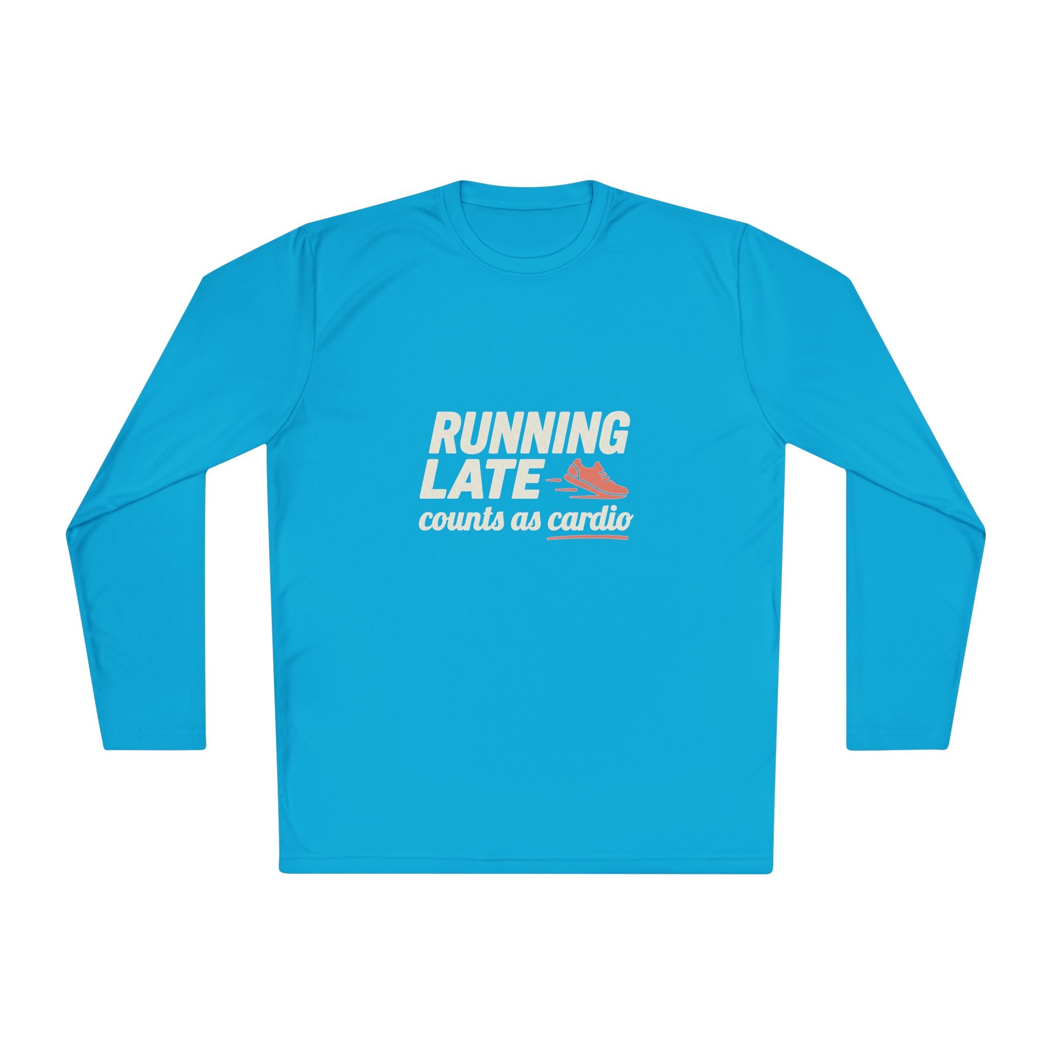 Running Late Counts as Cardio Unisex Lightweight Long Sleeve Tee