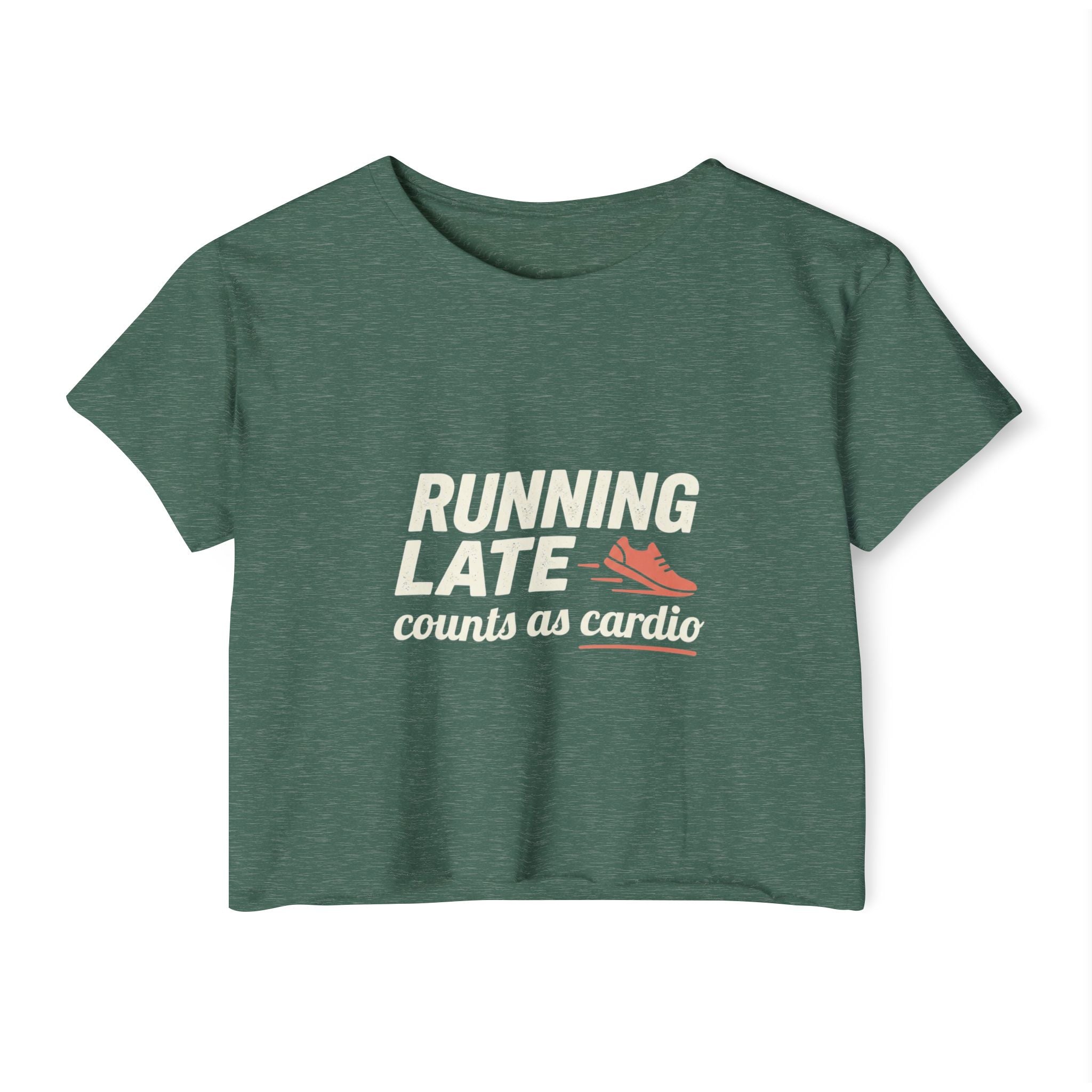 Running Late Counts as Cardio Women's Festival Crop Top