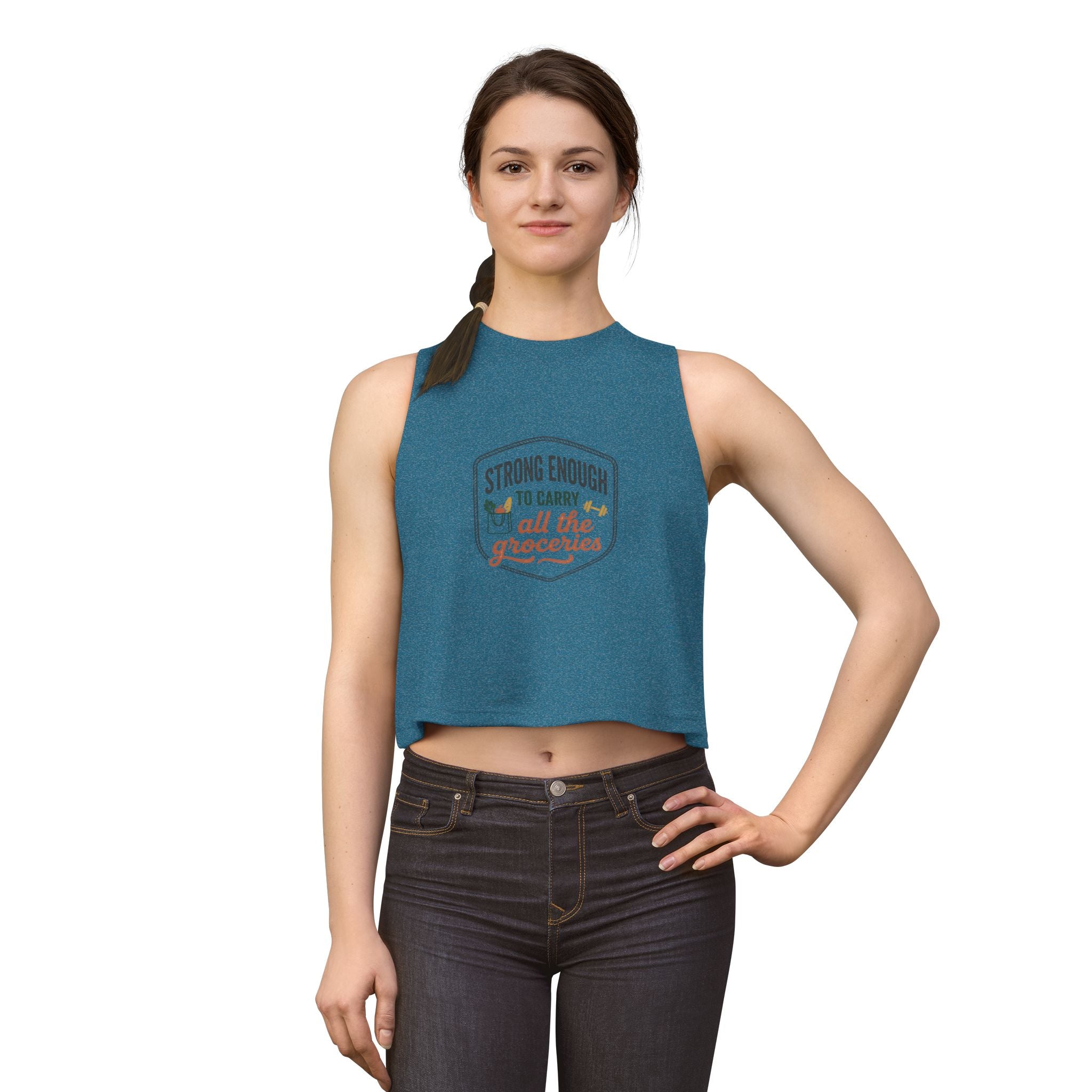 Strong Enough to Carry All the Groceries Women's Crop Top