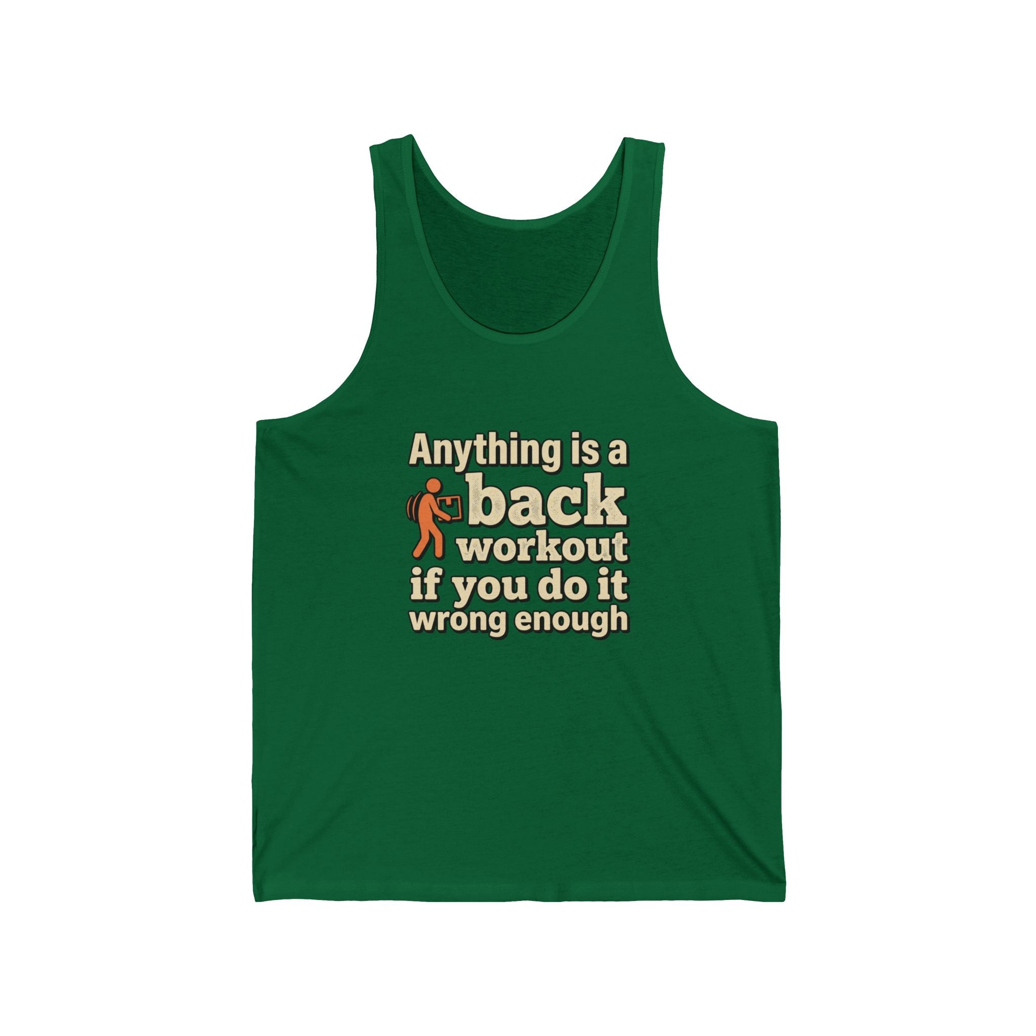 Anything is a Back Workout Unisex Jersey Tank