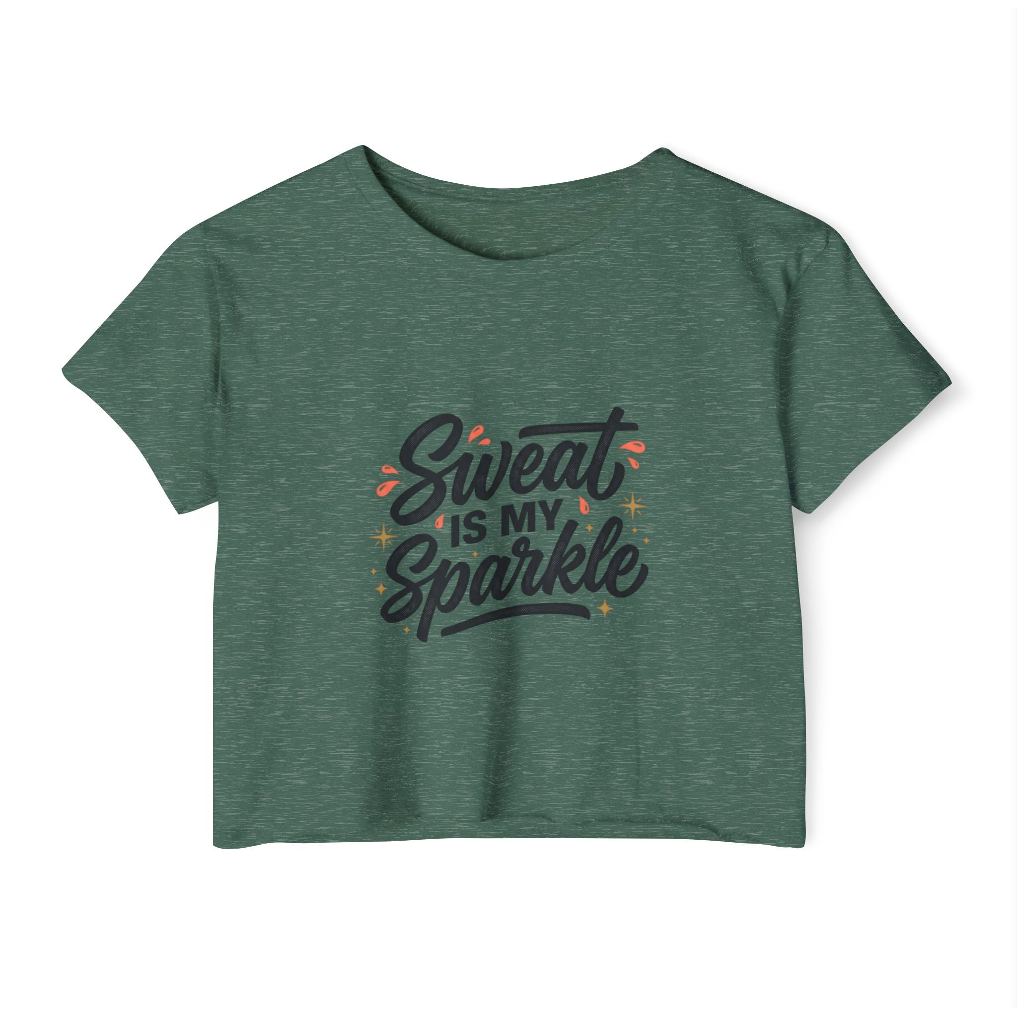 Sweat is My Sparkle Women's Festival Crop Top