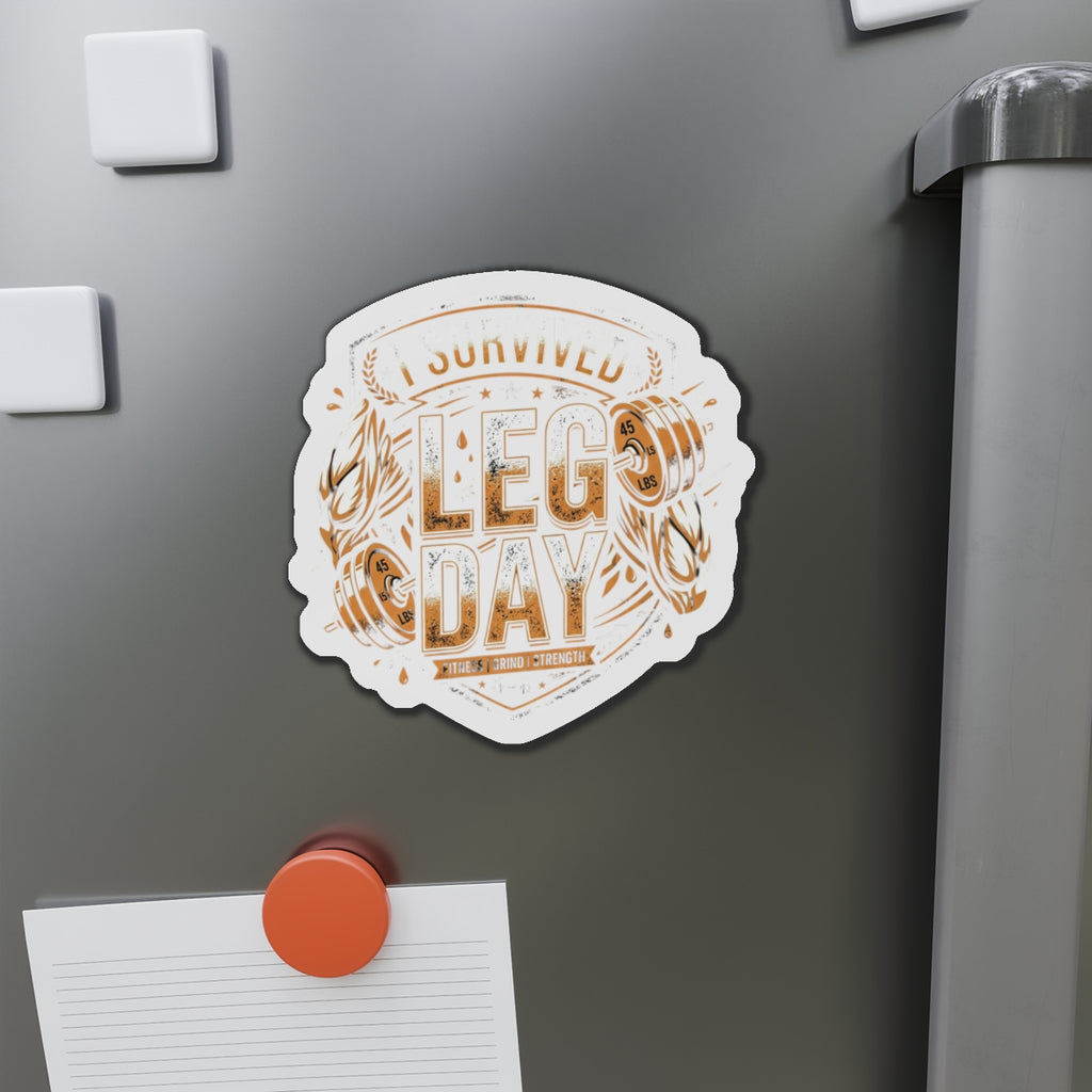 I Survived Leg Day Die-Cut Magnets