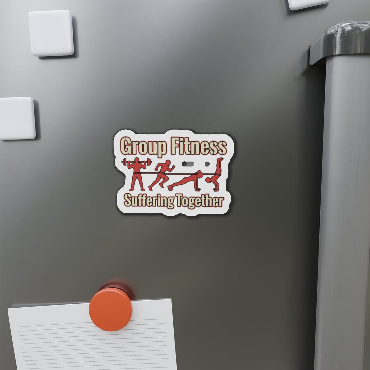 Group Fitness Suffering Together Die-Cut Magnets