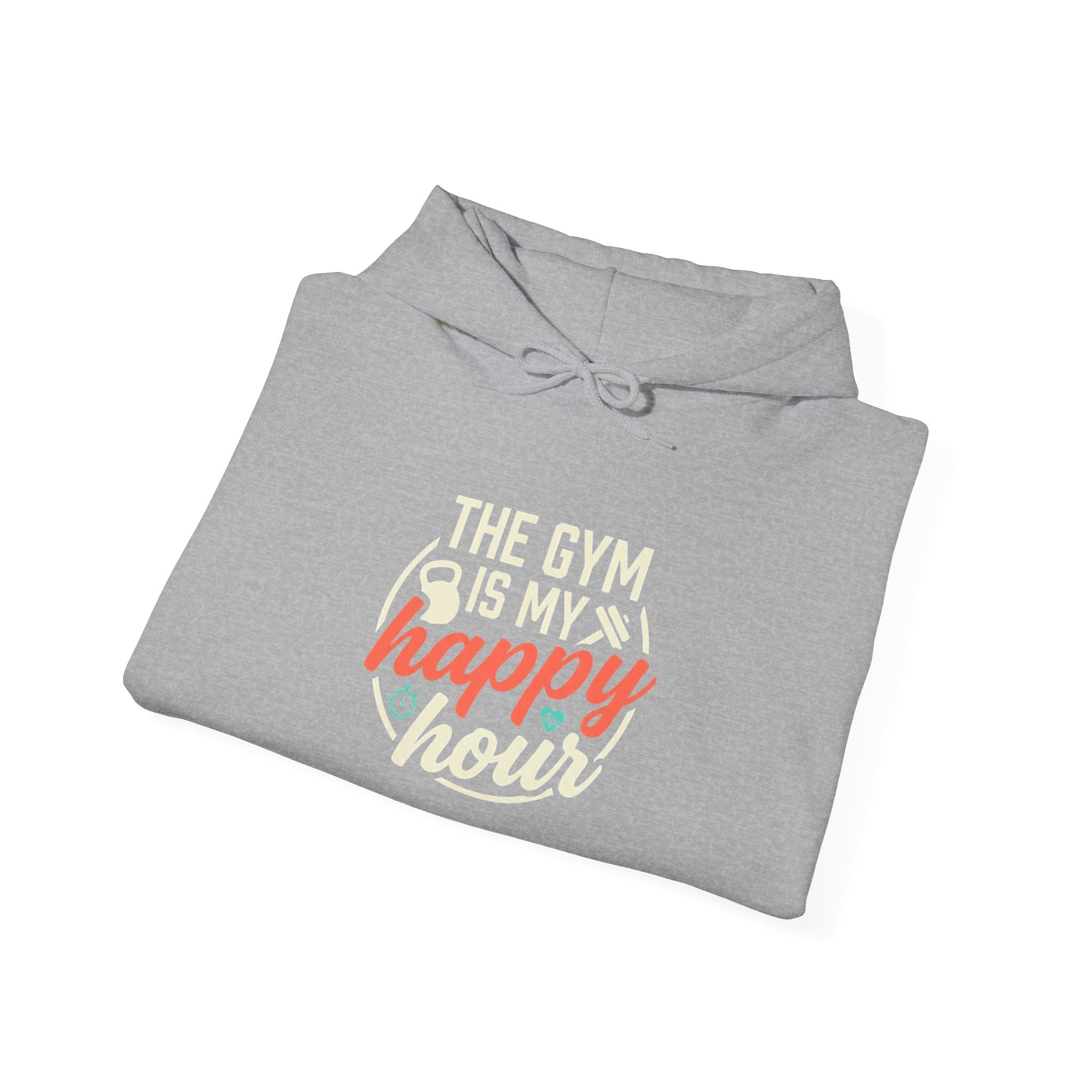 The Gym is My Happy Hour Unisex Heavy Blend™ Hooded Sweatshirt