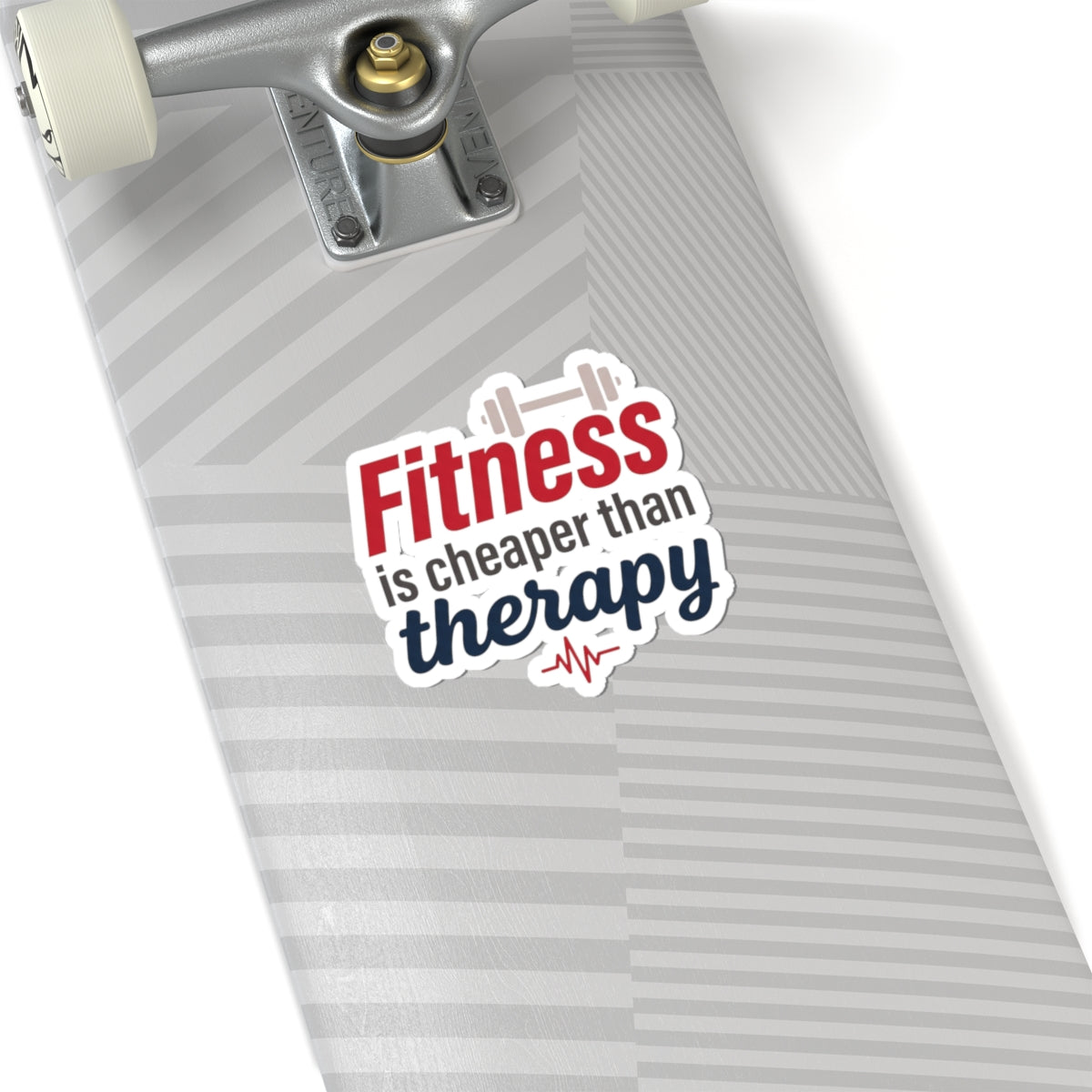 Fitness is Cheaper than Therapy Kiss-Cut Stickers