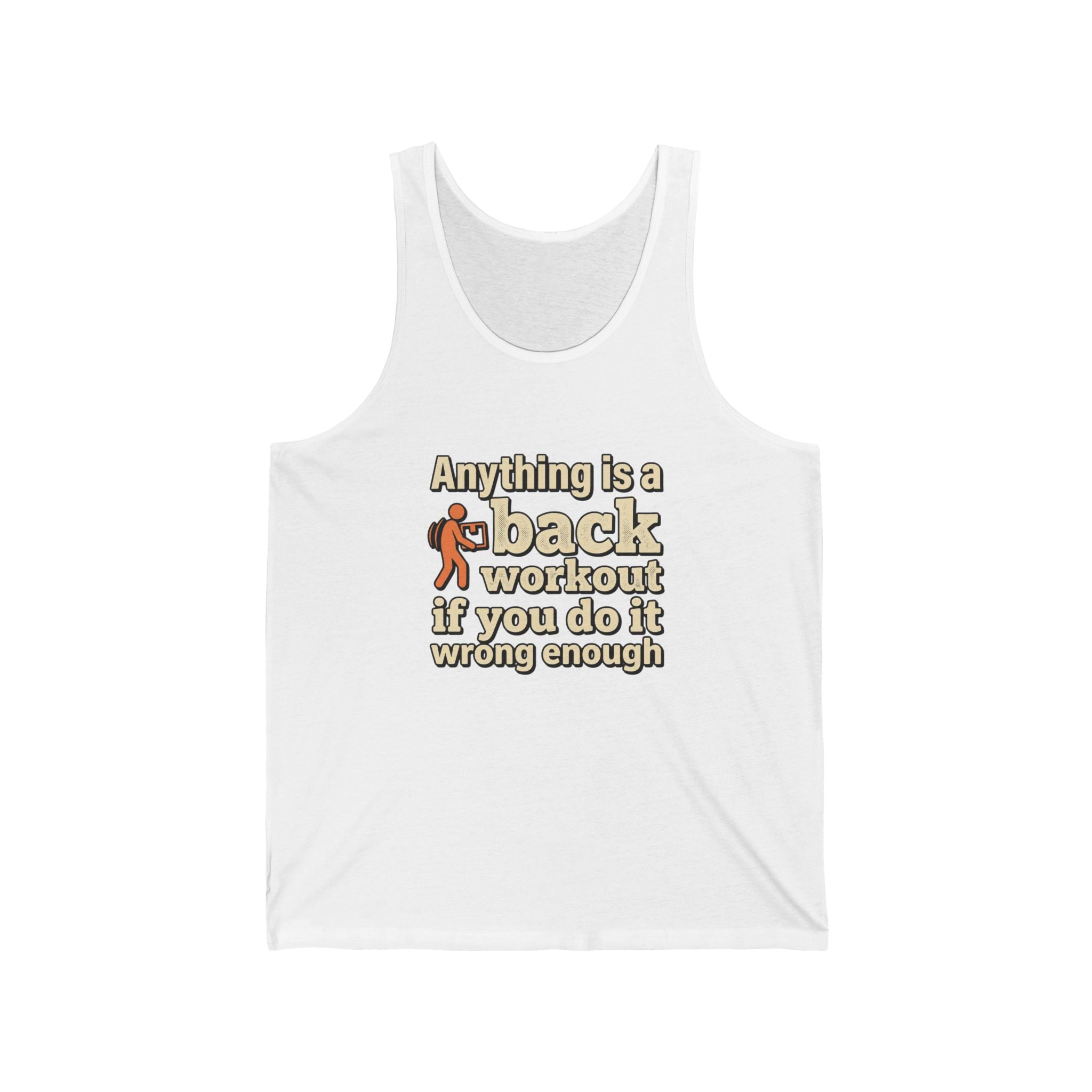 Anything is a Back Workout Unisex Jersey Tank