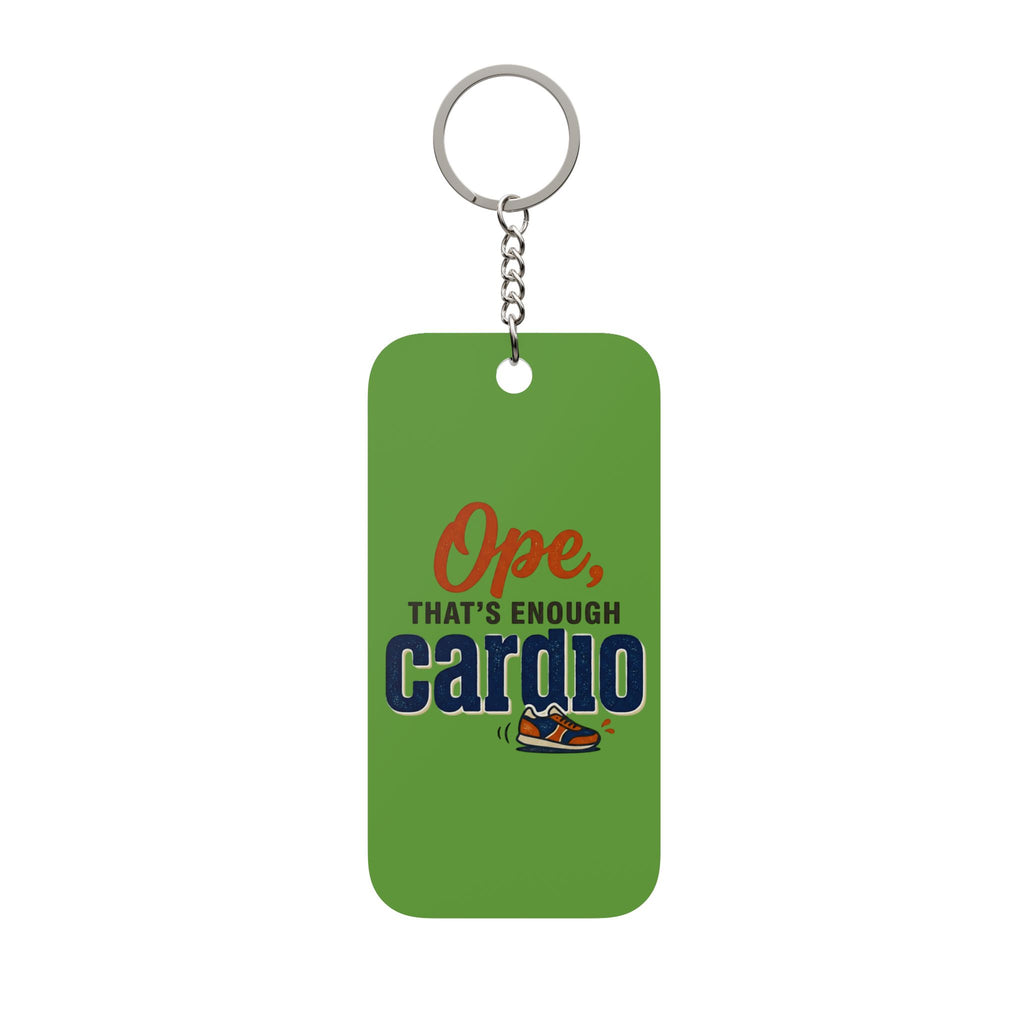 Ope, That's Enough Cardio Double-Sided Keychain Charm