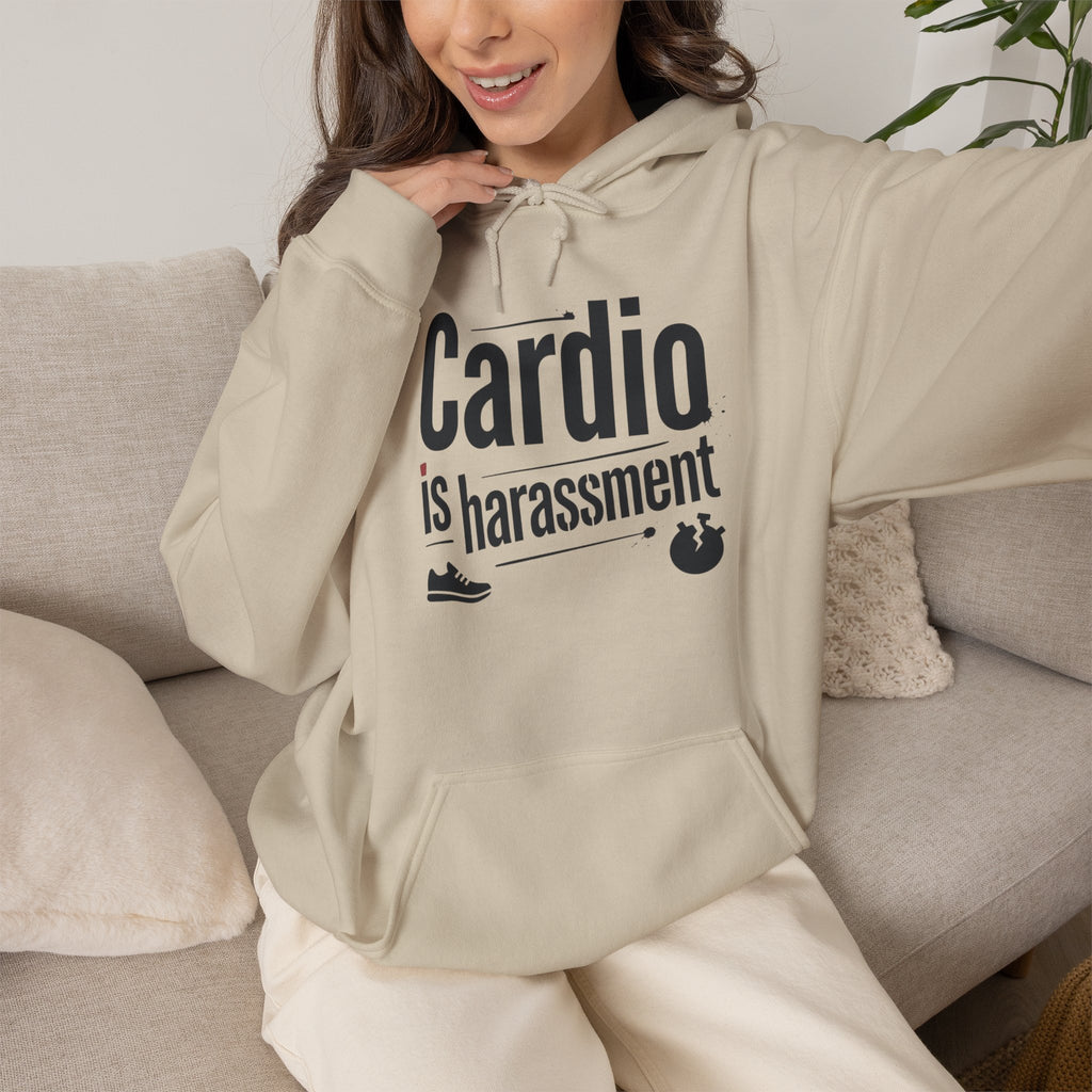 Cardio is Harassment Unisex Heavy Blend™ Hooded Sweatshirt