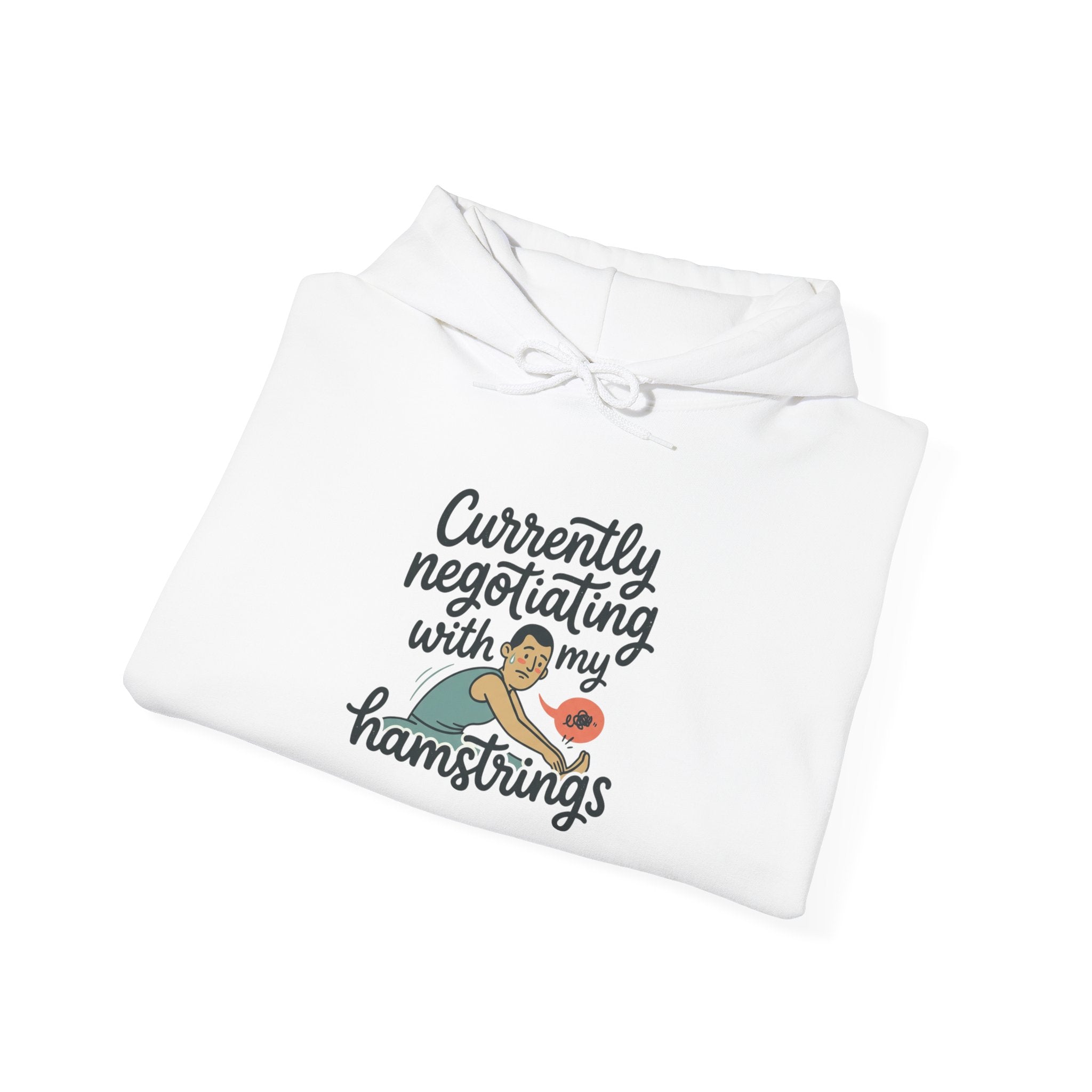 Currently Negotiating with my Hamstrings Unisex Heavy Blend™ Hooded Sweatshirt