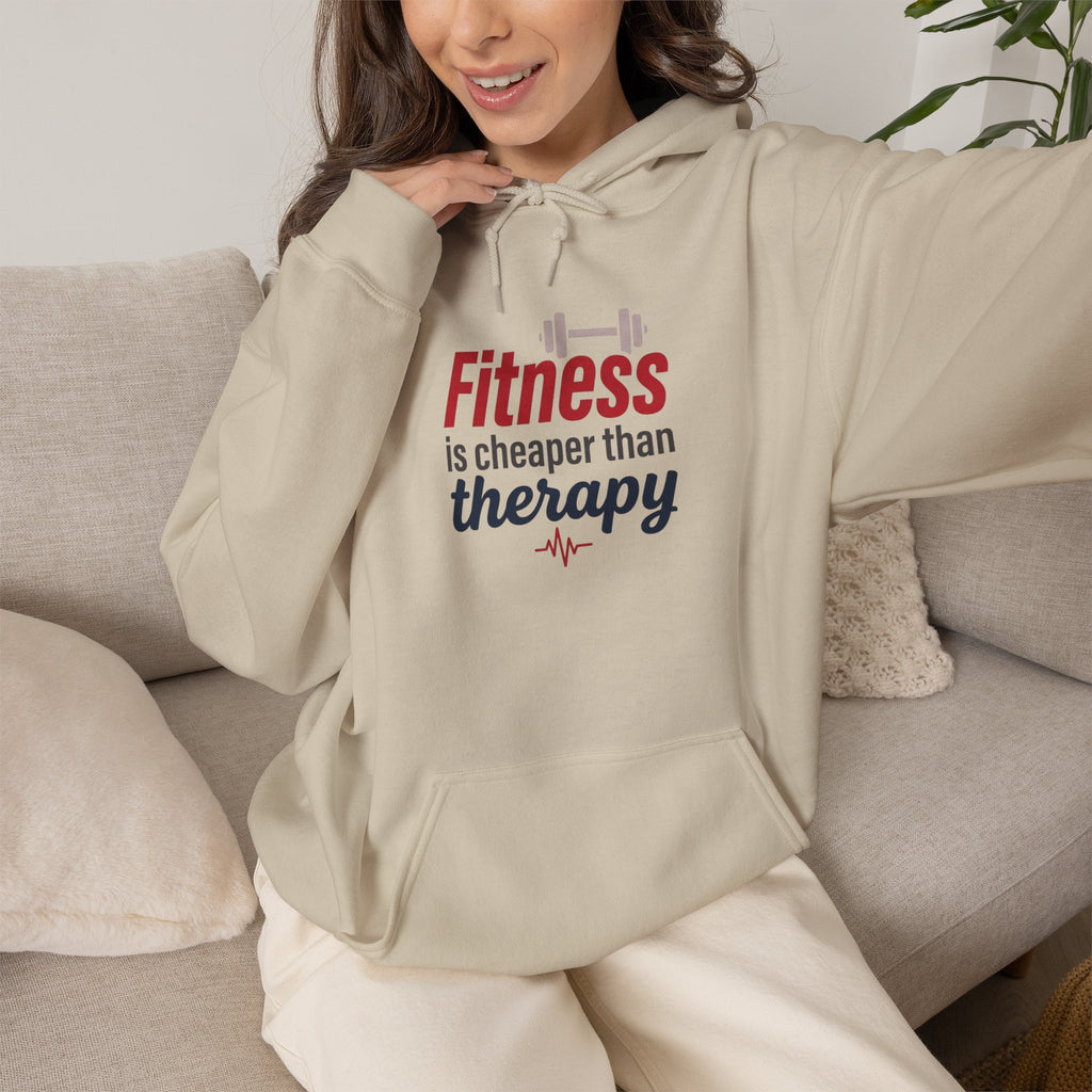 Fitness is Cheaper than Therapy Unisex Heavy Blend™ Hooded Sweatshirt