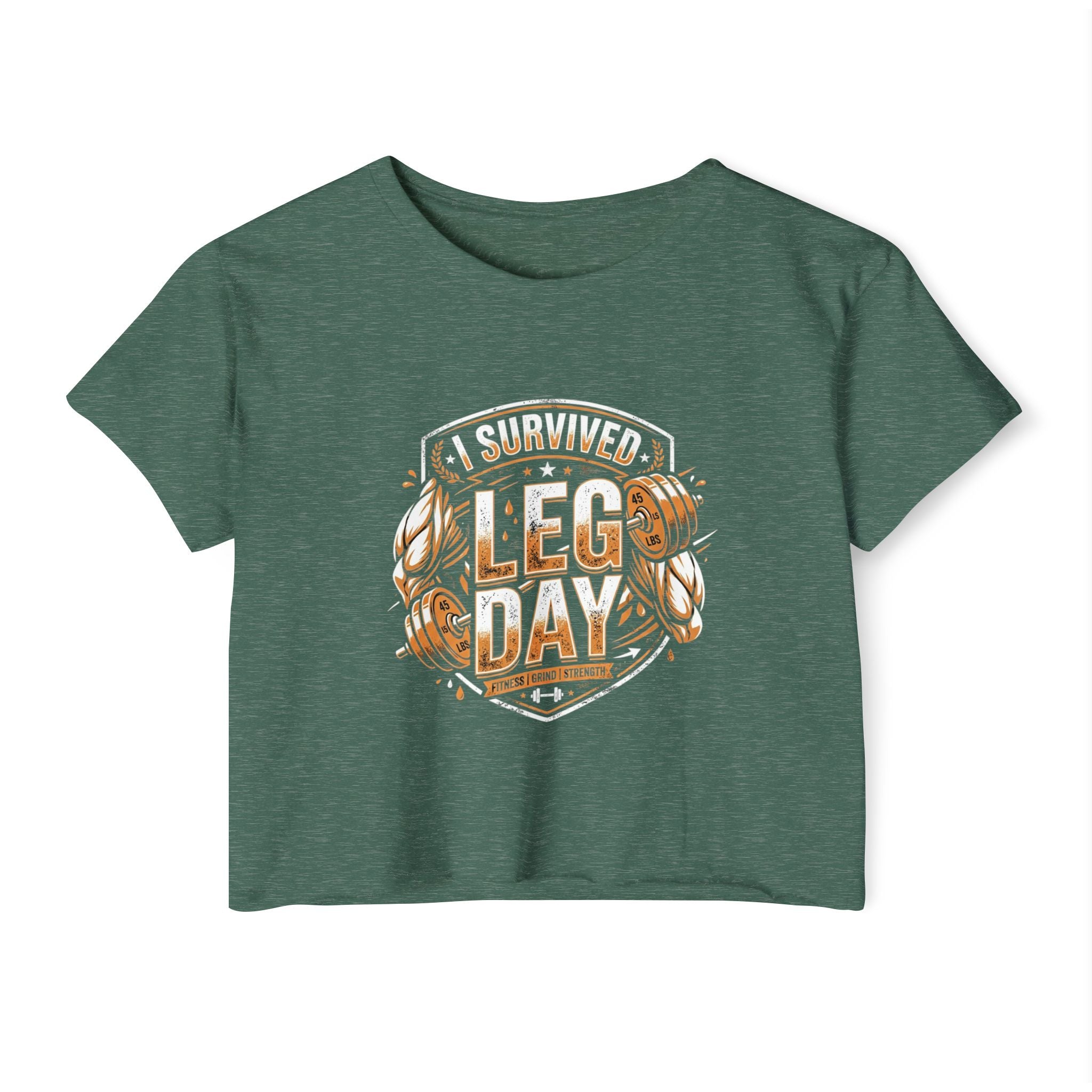 I Survived Leg Day Women's Festival Crop Top