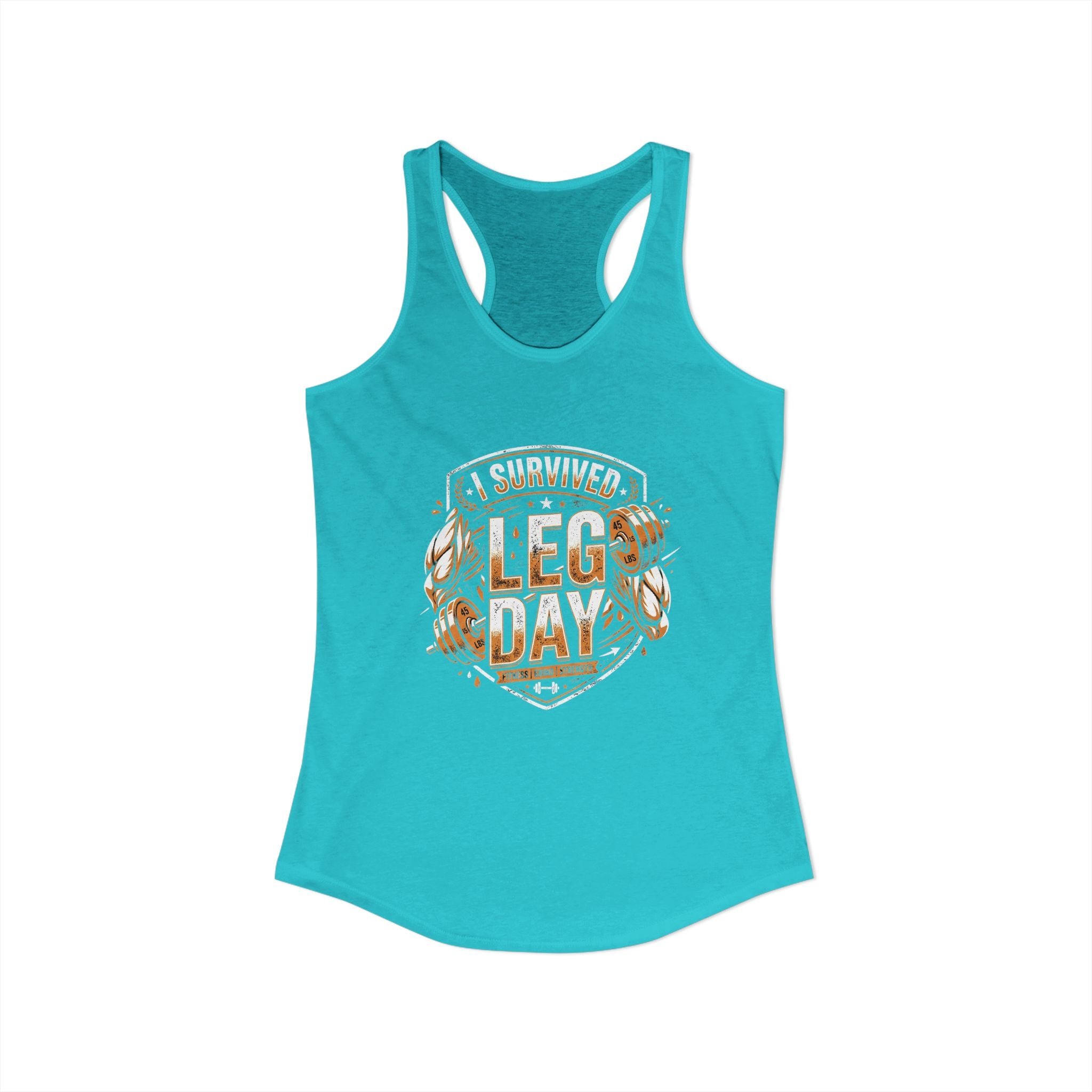 I Survived Leg Day Women's Ideal Racerback Tank