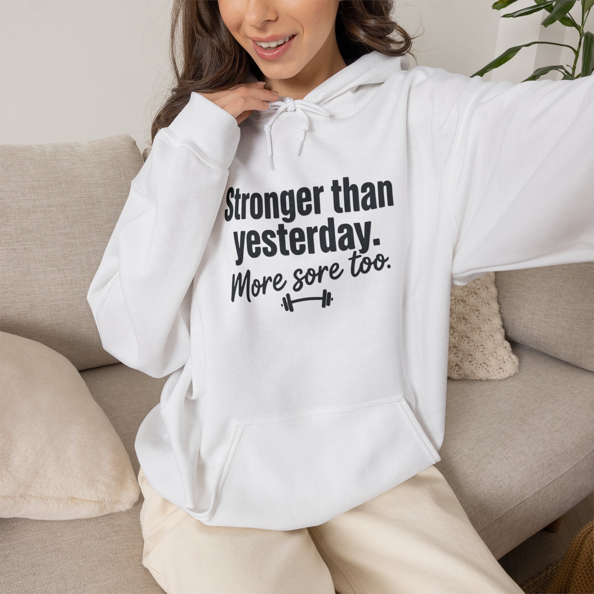 Stronger Than Yesterday More Sore Too Unisex Heavy Blend™ Hooded Sweatshirt