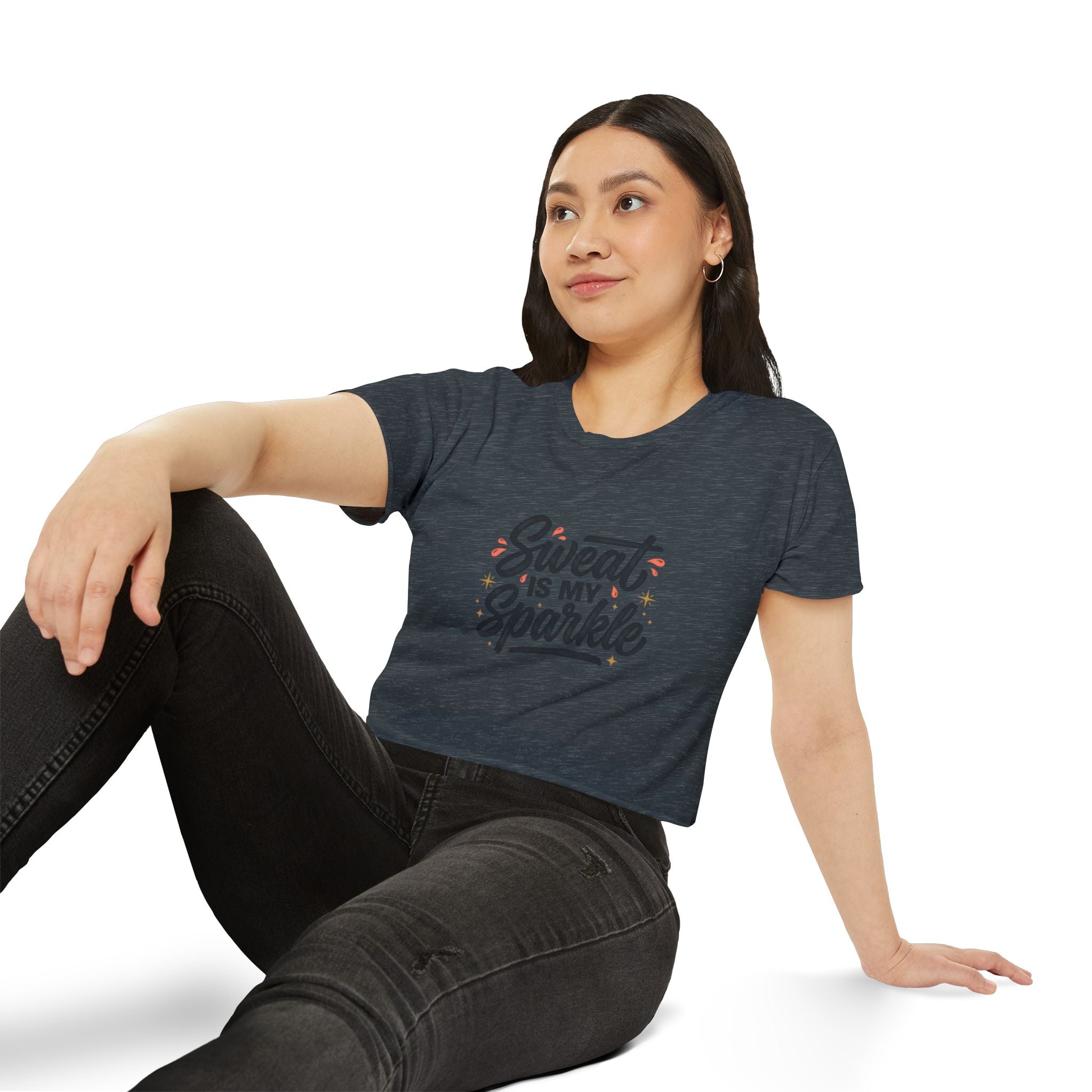 Sweat is My Sparkle Women's Festival Crop Top