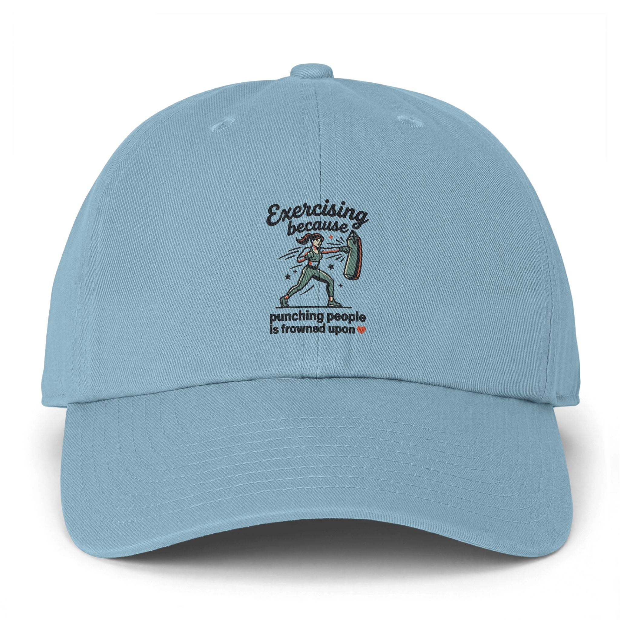 Exercising Because Punching People is Frowned Upon Clean Up Cap