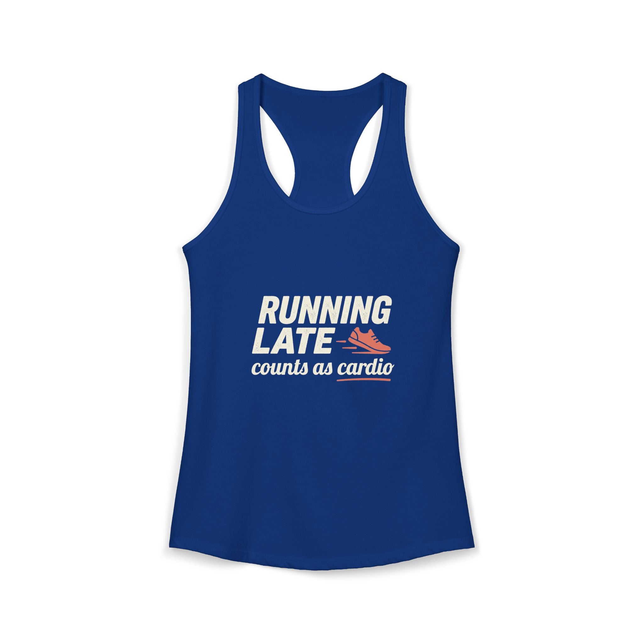 Running Late Counts as Cardio Women's Ideal Racerback Tank