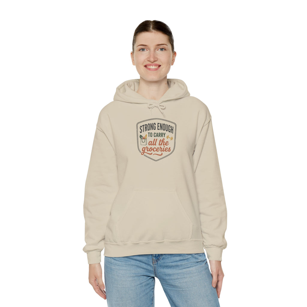 Strong Enough to Carry All the Groceries Unisex Heavy Blend™ Hooded Sweatshirt