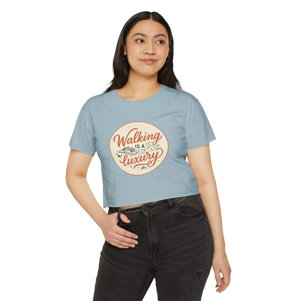 Walking is a Luxury Women's Festival Crop Top