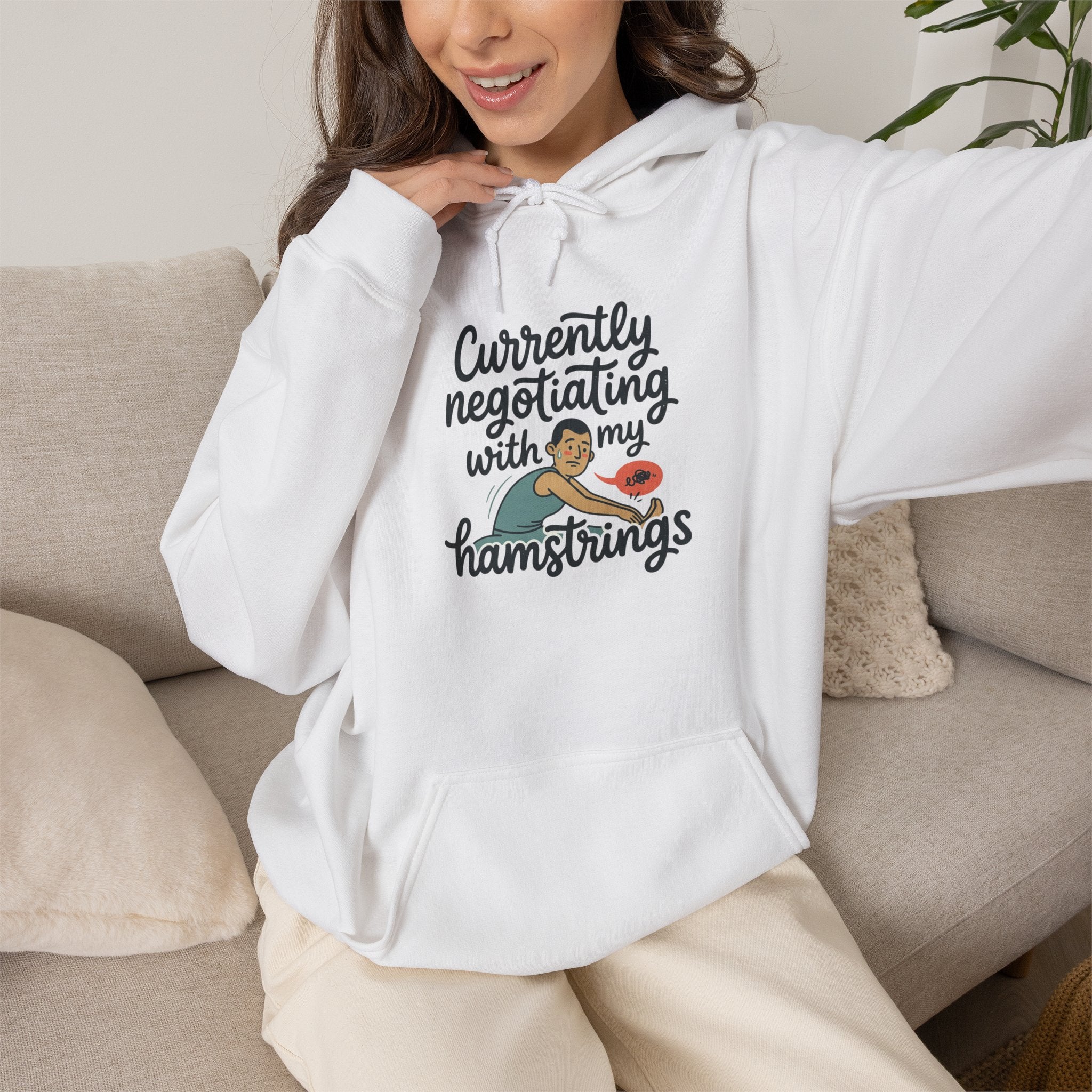 Currently Negotiating with my Hamstrings Unisex Heavy Blend™ Hooded Sweatshirt