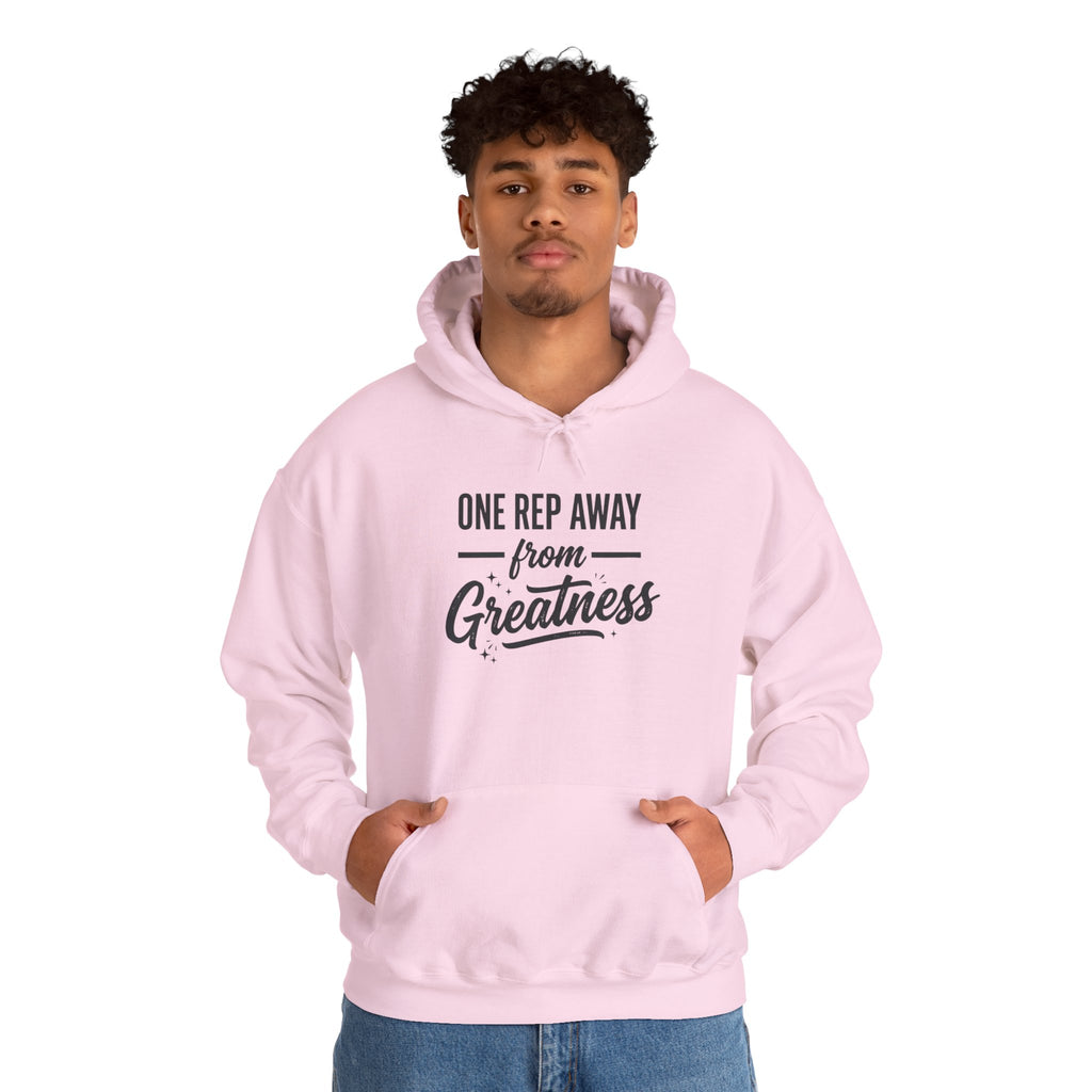 One Rep Away From Greatness Unisex Heavy Blend™ Hooded Sweatshirt