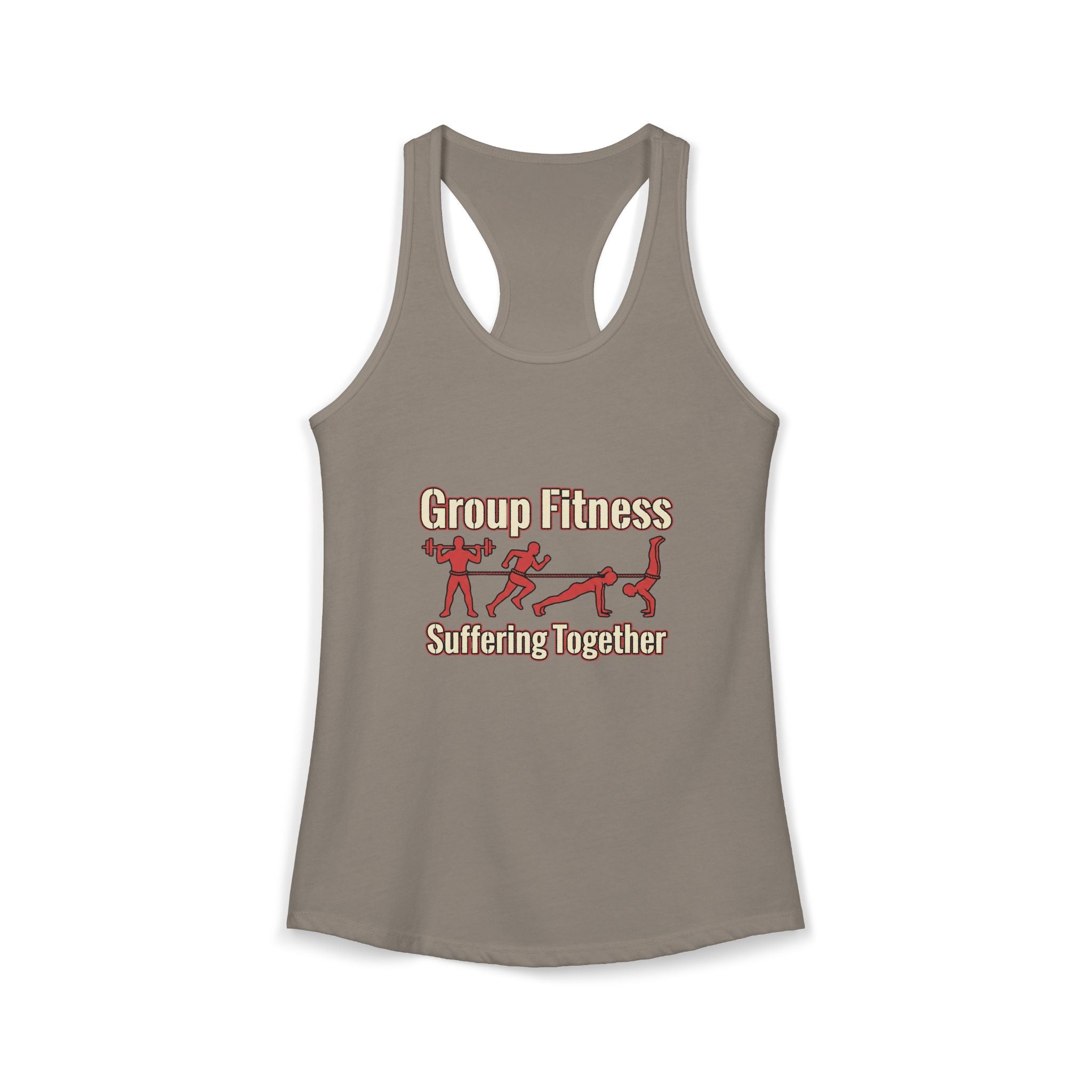 Group Fitness Suffering Together Women's Ideal Racerback Tank