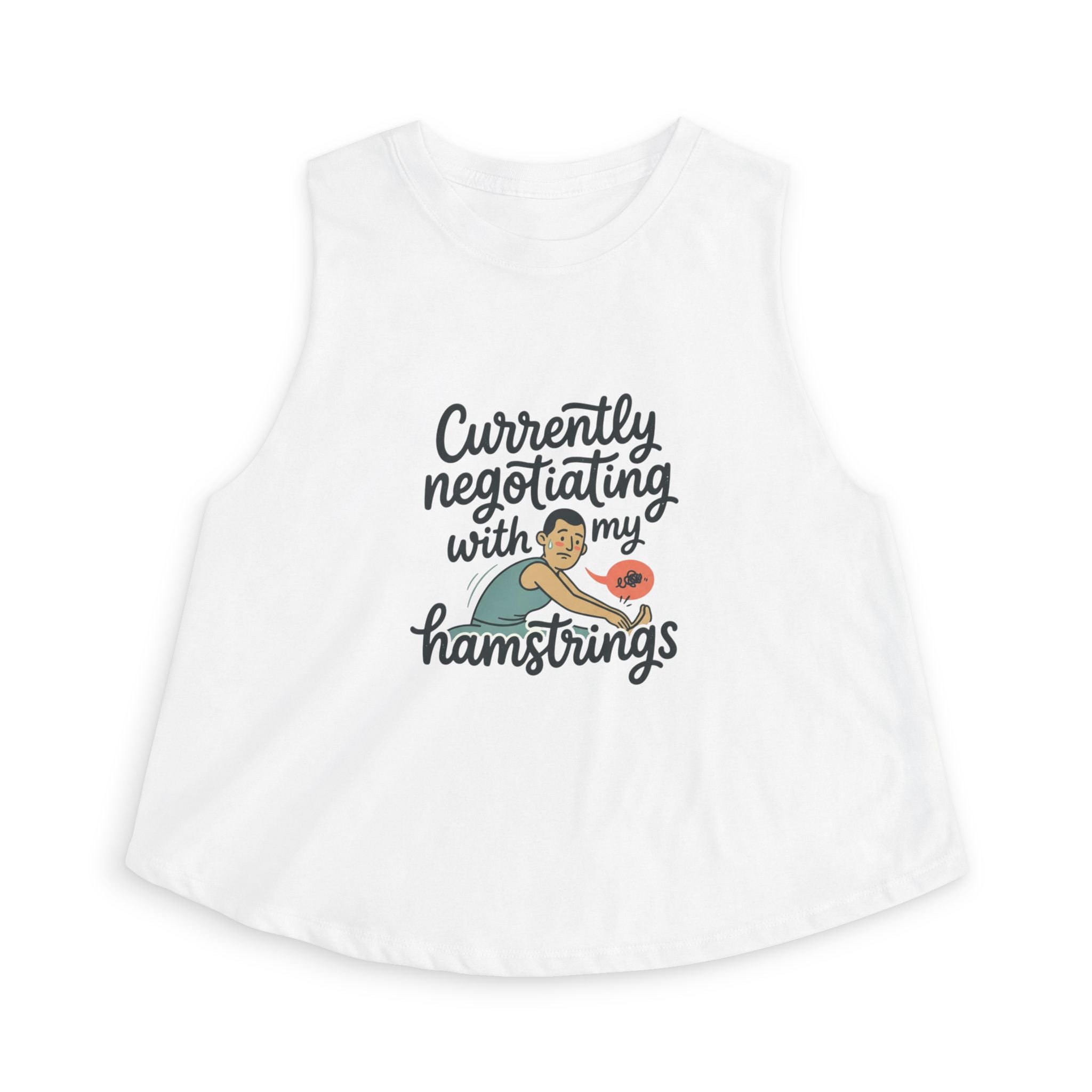 Currently Negotiating with my Hamstrings Women's Crop Top