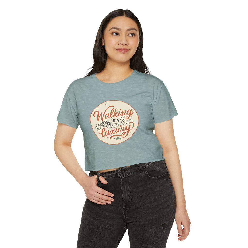 Walking is a Luxury Women's Festival Crop Top