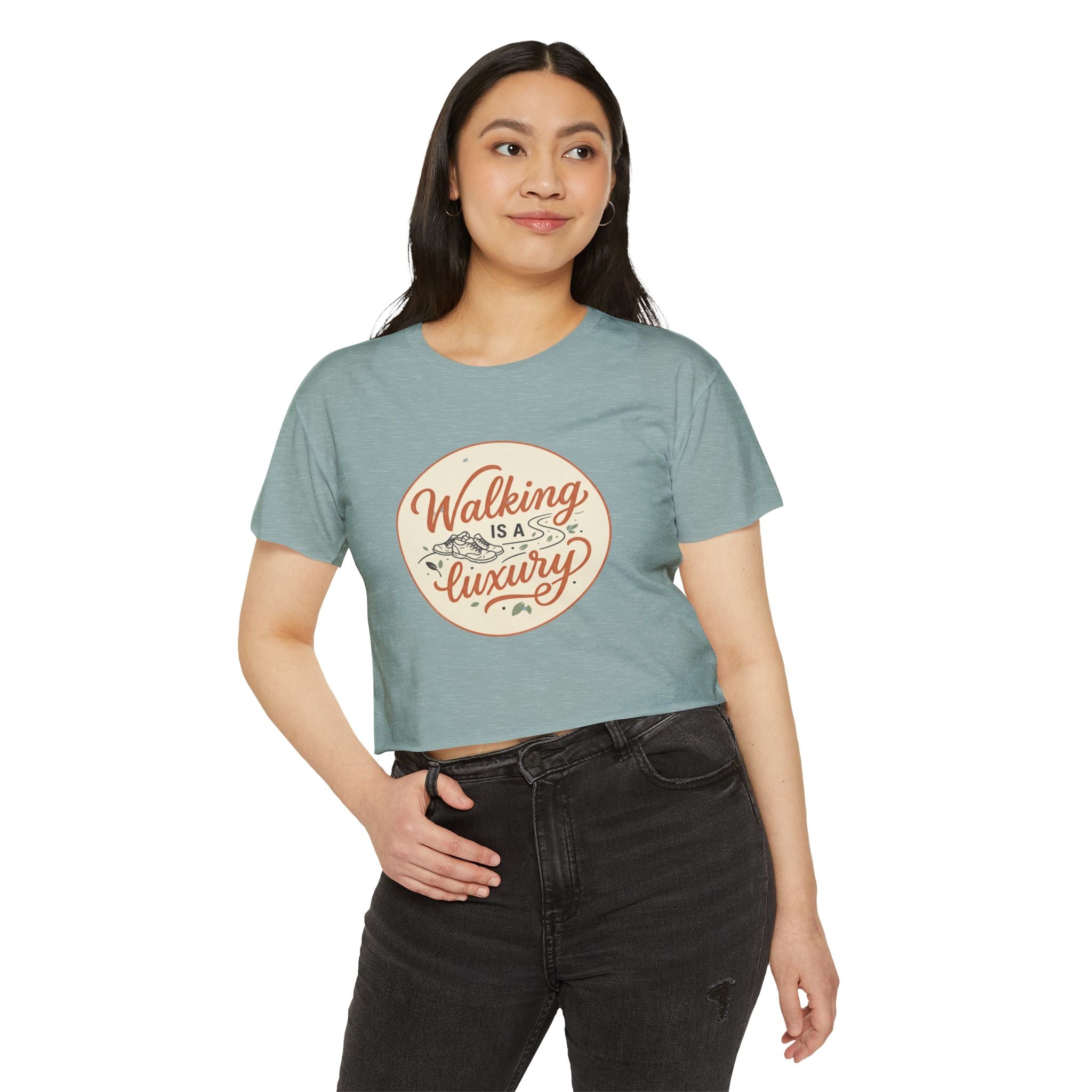 Walking is a Luxury Women's Festival Crop Top