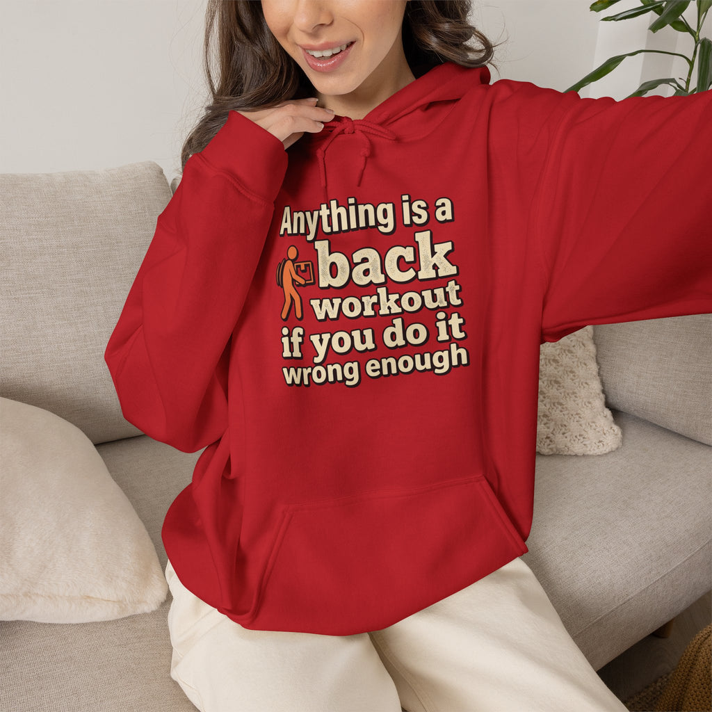 Anything is a Back Workout Unisex Heavy Blend™ Hooded Sweatshirt