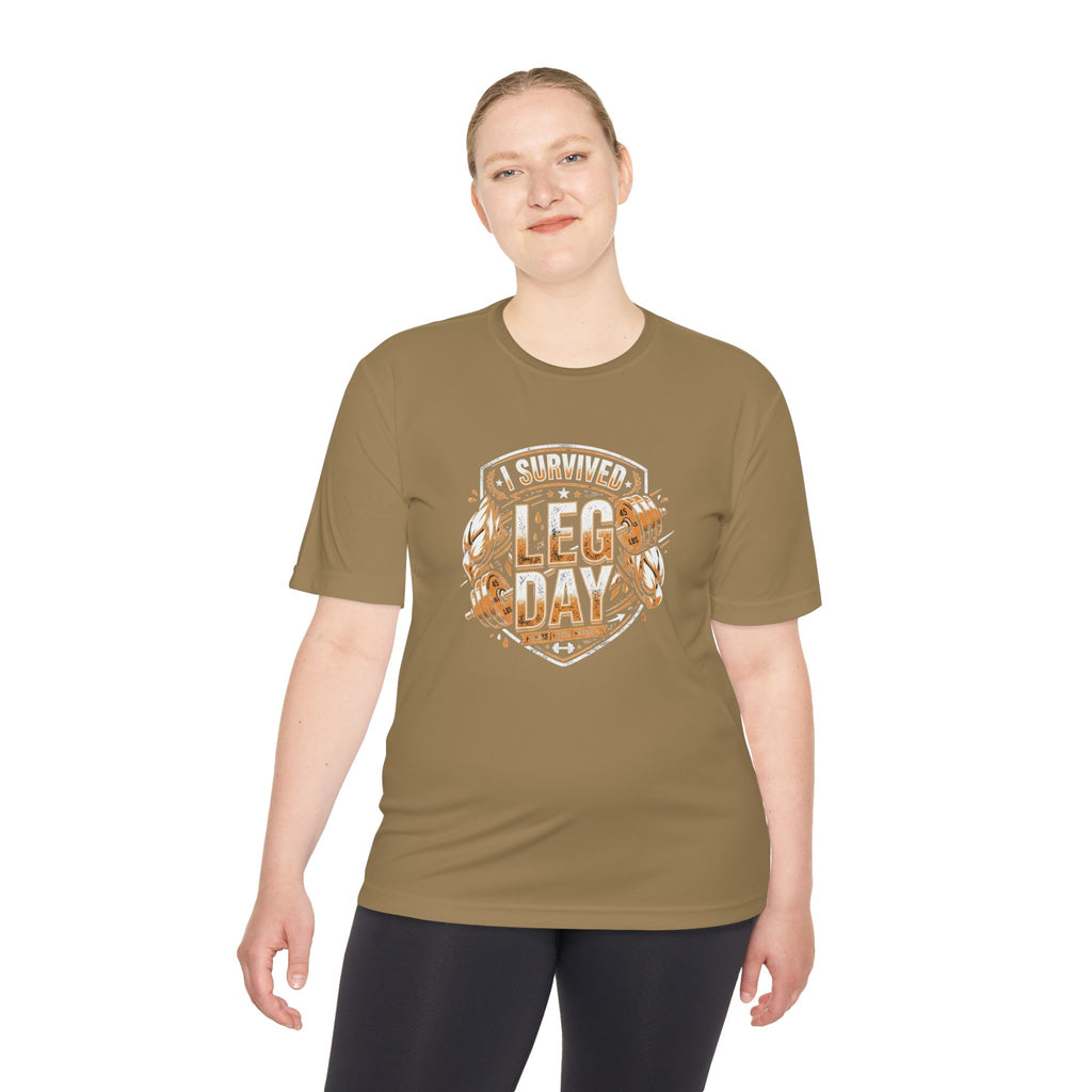 I Survived Leg Day Unisex Moisture Wicking Tee