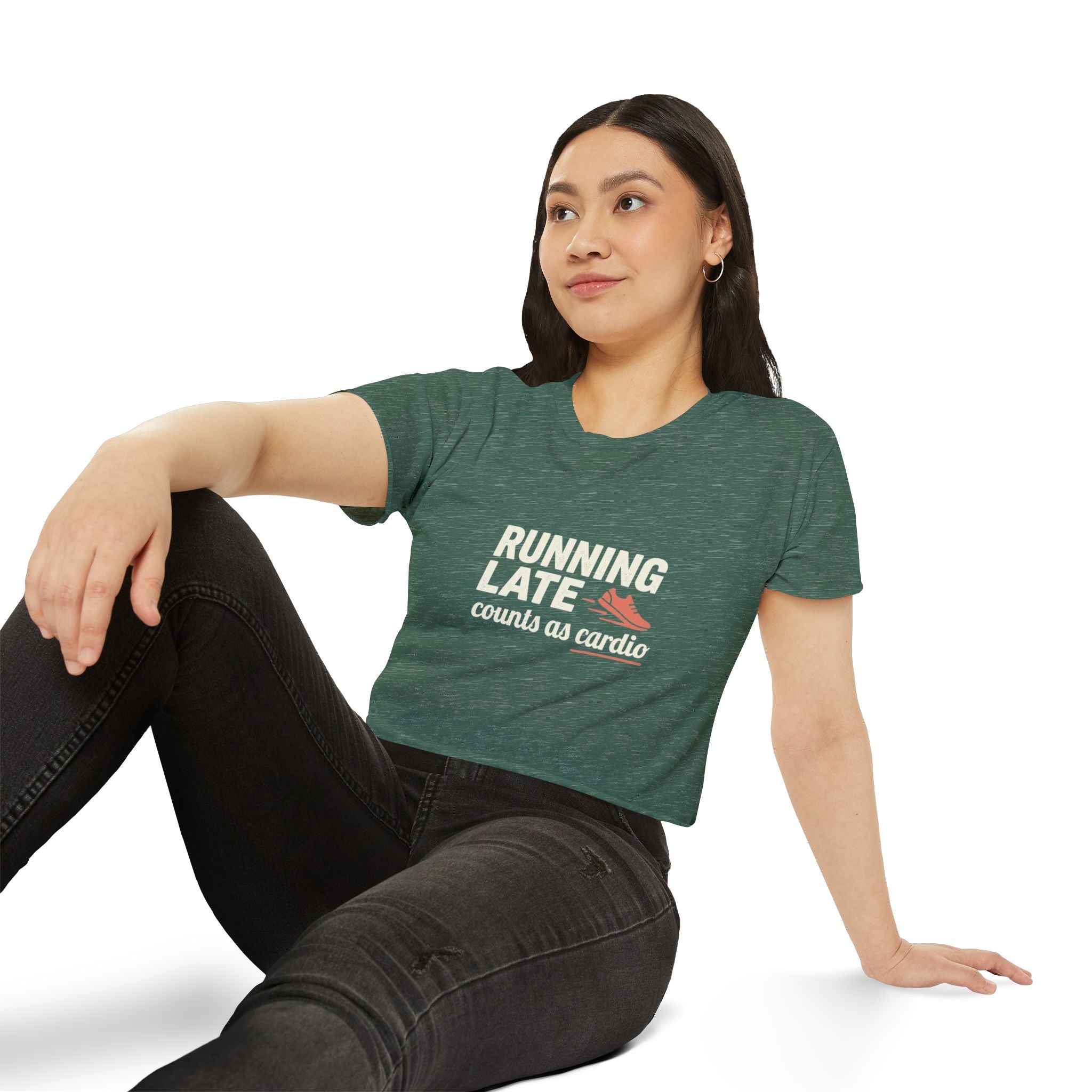 Running Late Counts as Cardio Women's Festival Crop Top